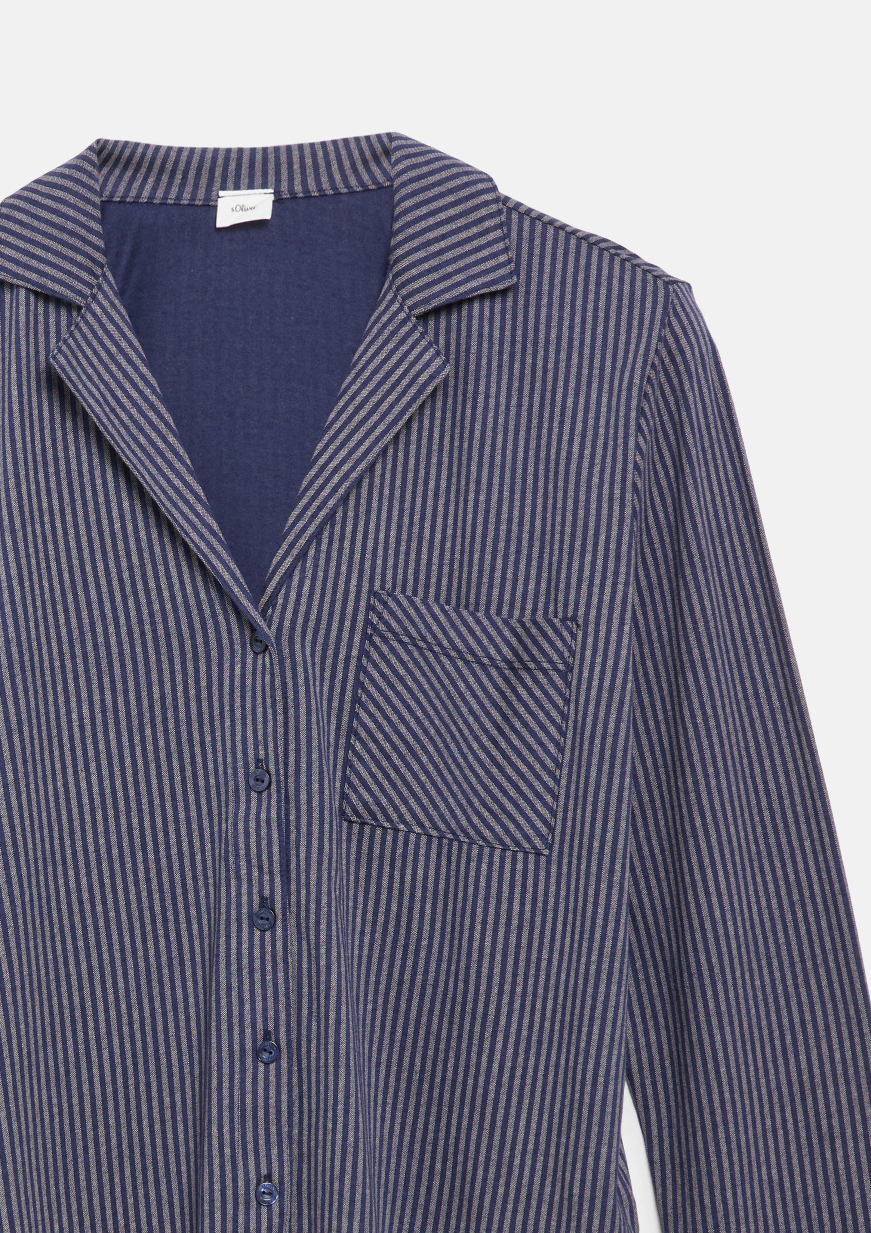 Women Classic pyjama top in blue by s.Oliver