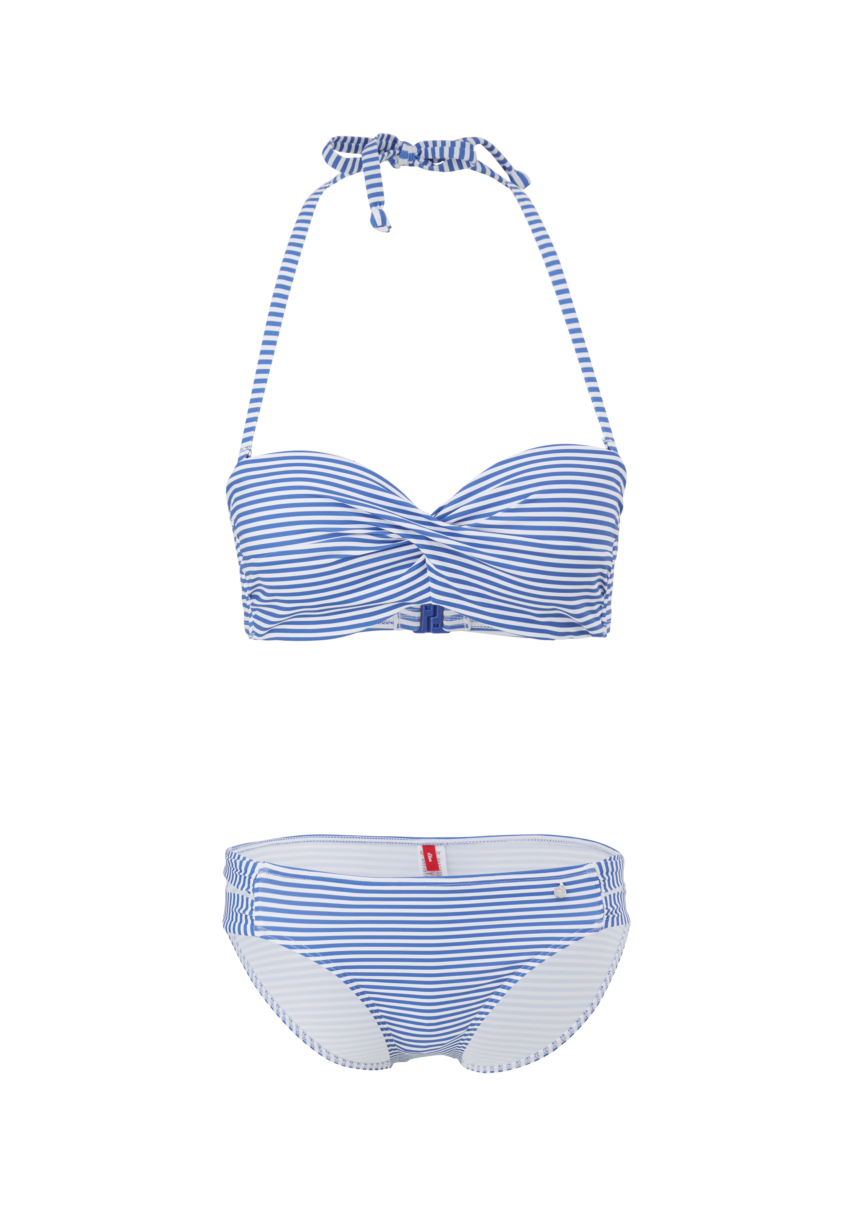 Femmes Bikini doté d’un top à effet cache-cœur en bleu de s.Oliver