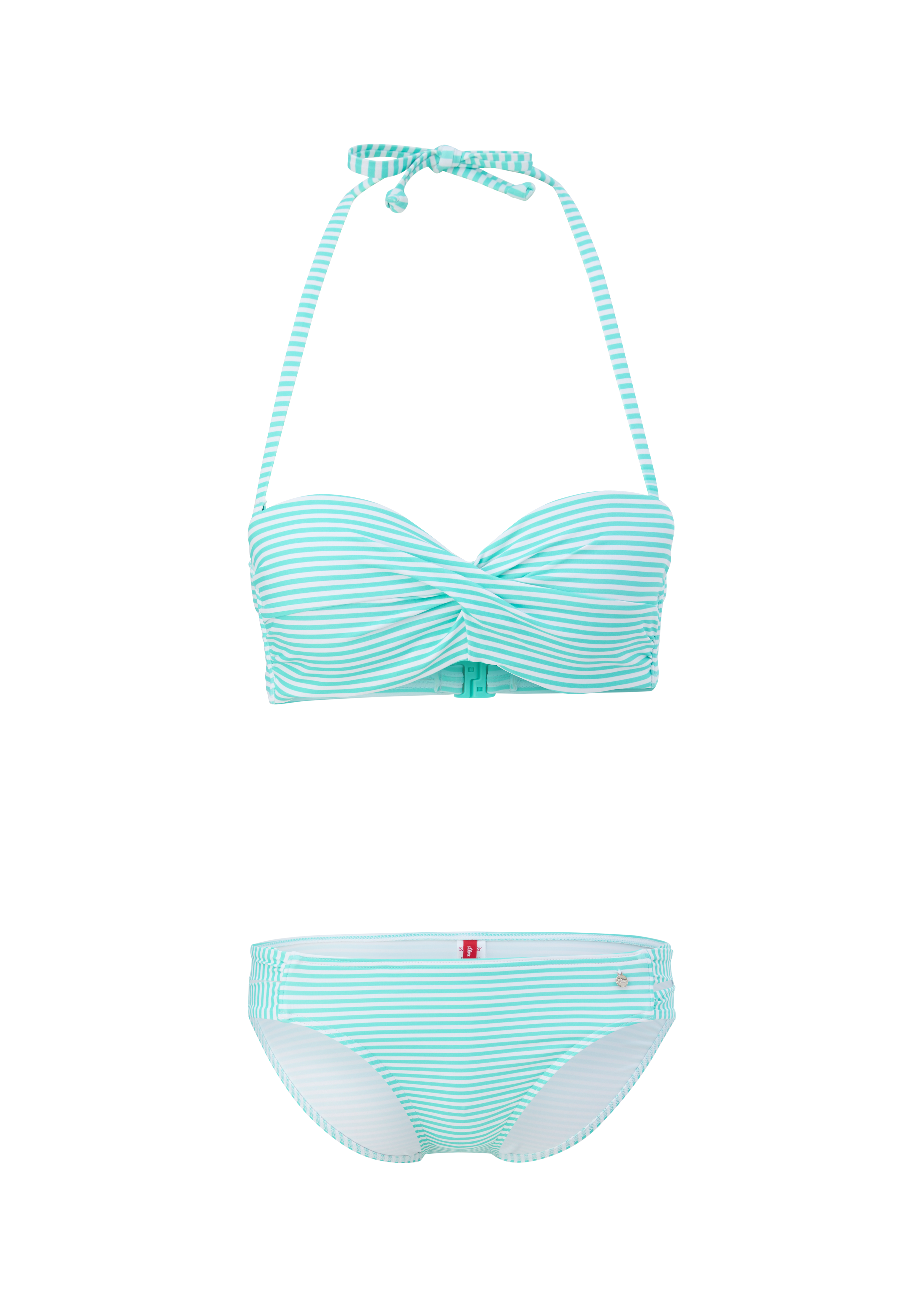 Bikiny súprava so zavinovacím topom vo farbe tyrkysová od s.Oliver