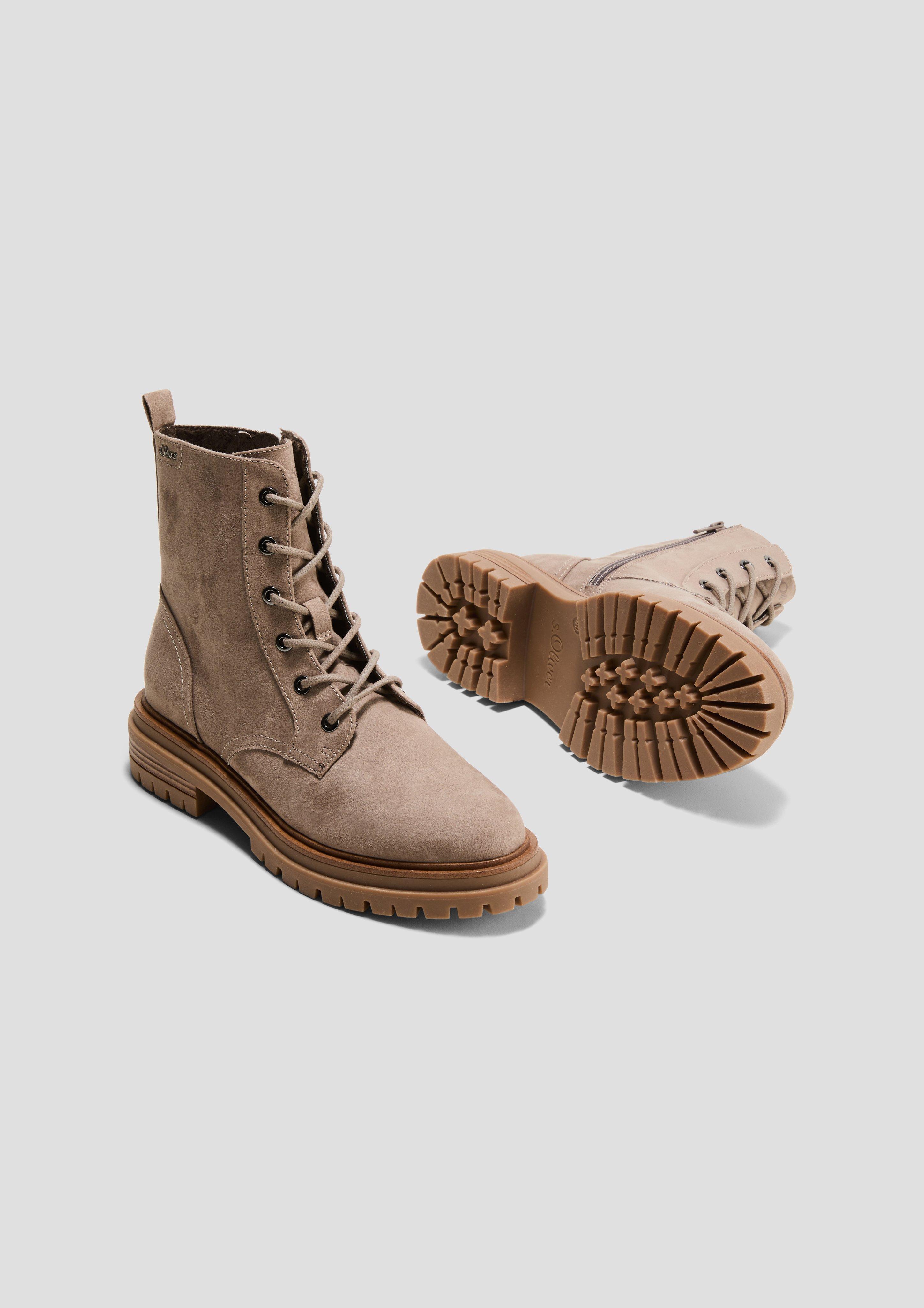 s.Oliver Stiefel mit Schnürung und Reißverschluss