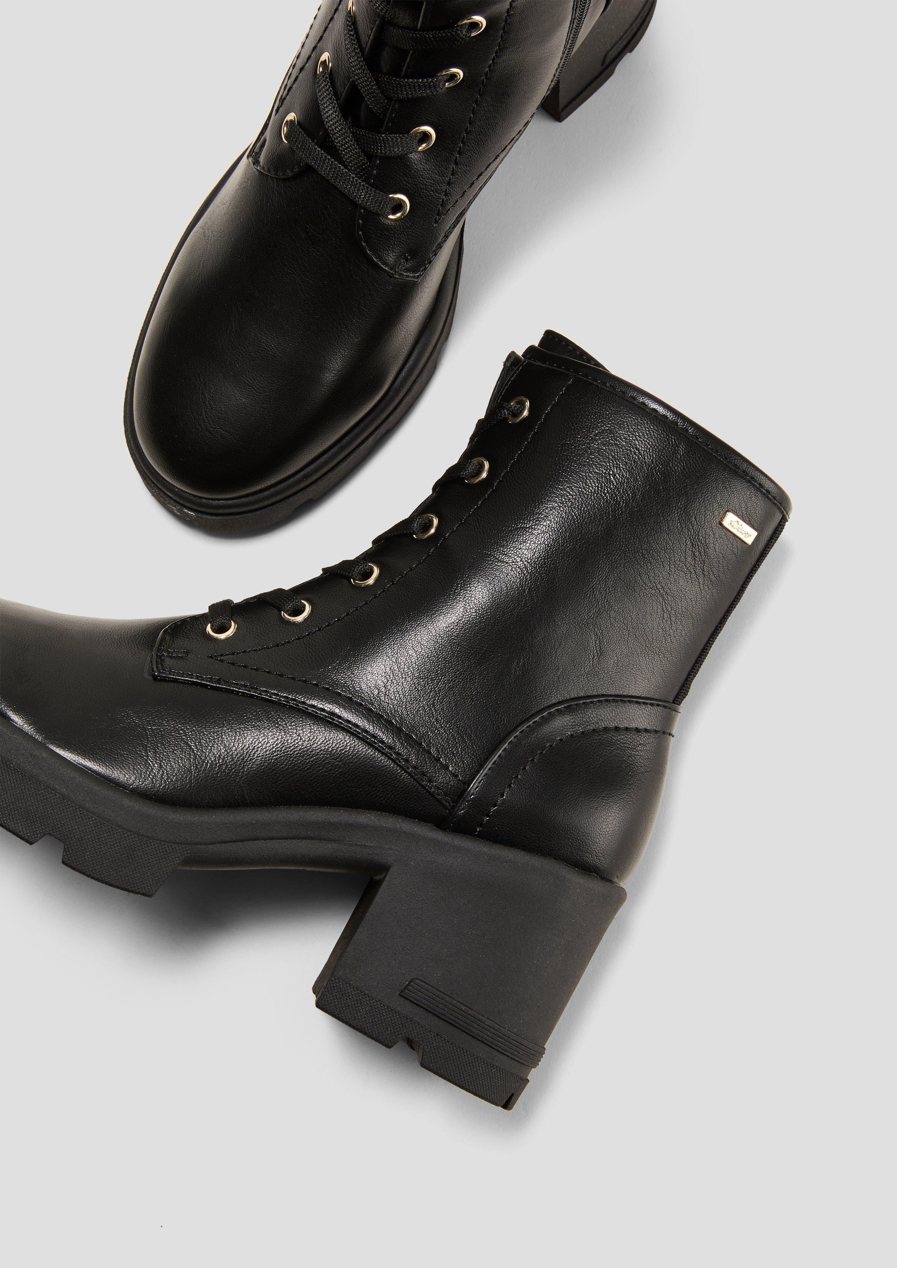 s.Oliver Stiefel mit Blockabsatz in Leder-Optik