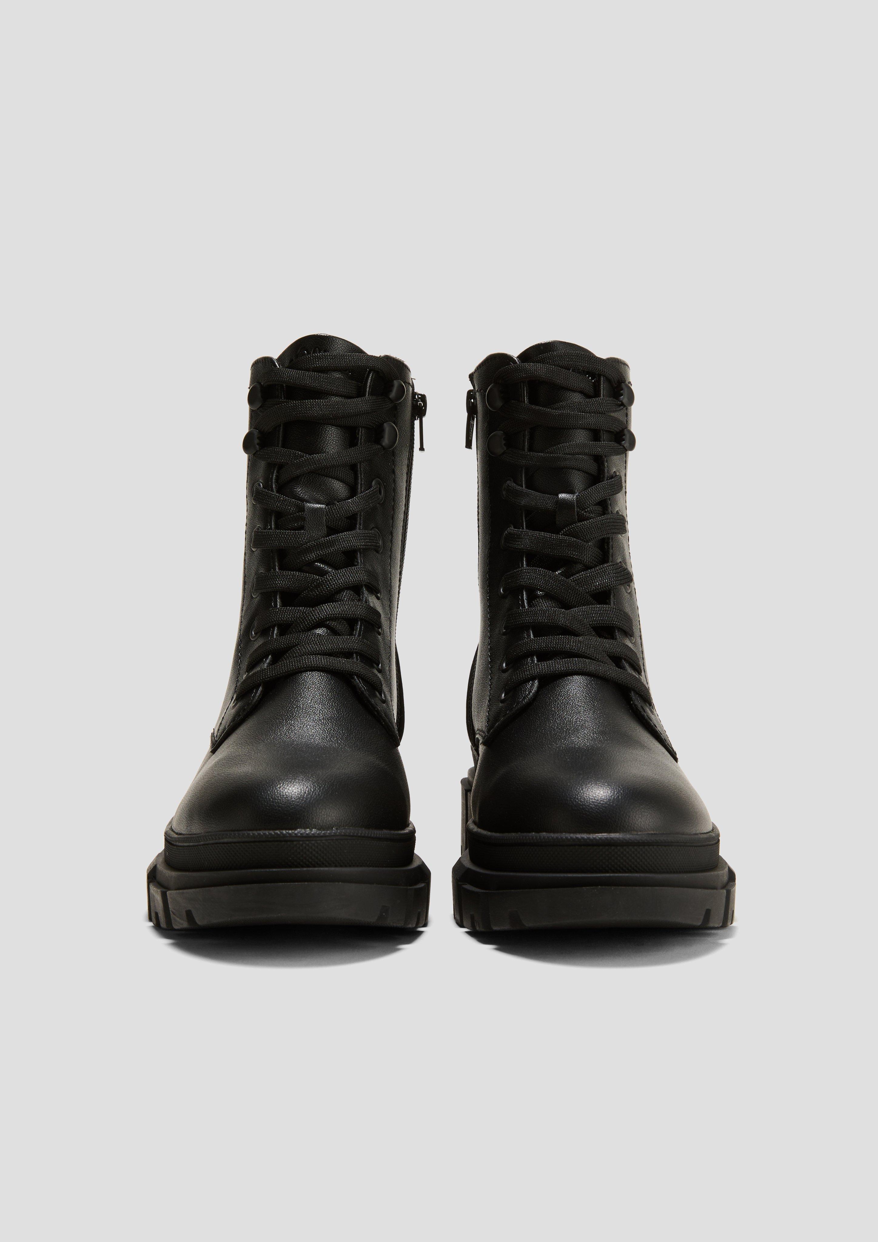 s.Oliver Chunky Boots in Leder-Optik