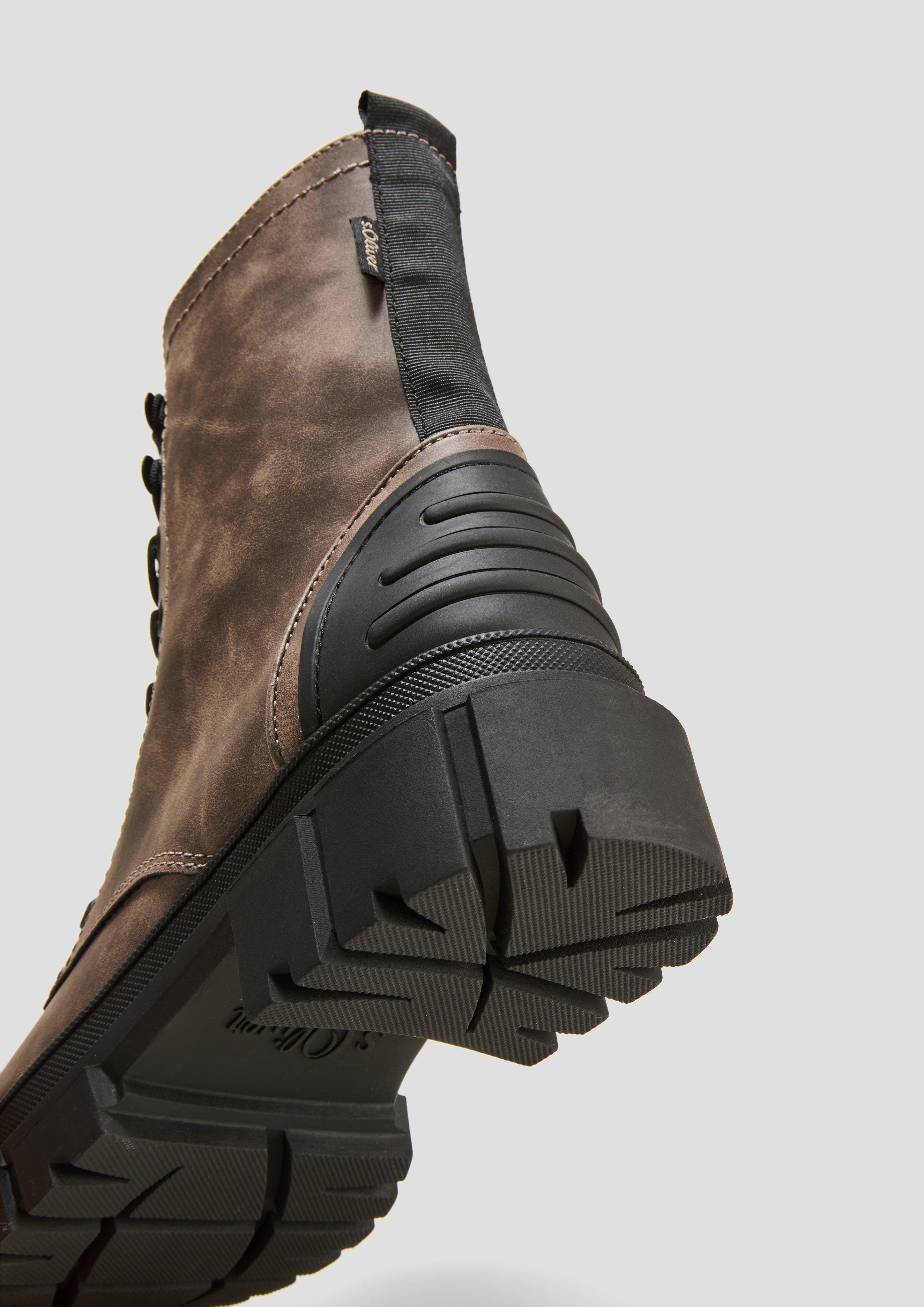 s.Oliver Chunky Boots in Leder-Optik