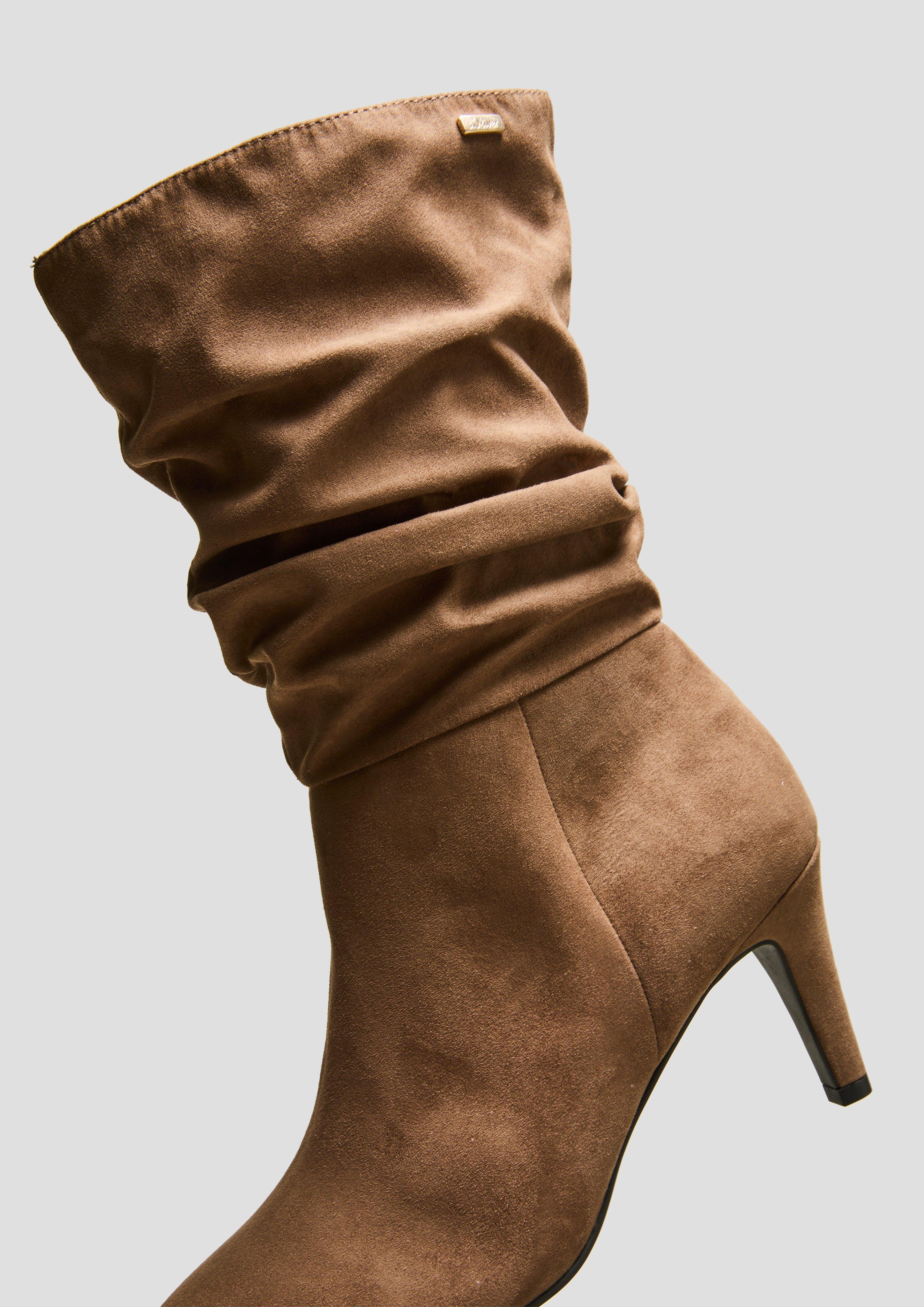 s.Oliver Stiefel in Veloursleder-Optik