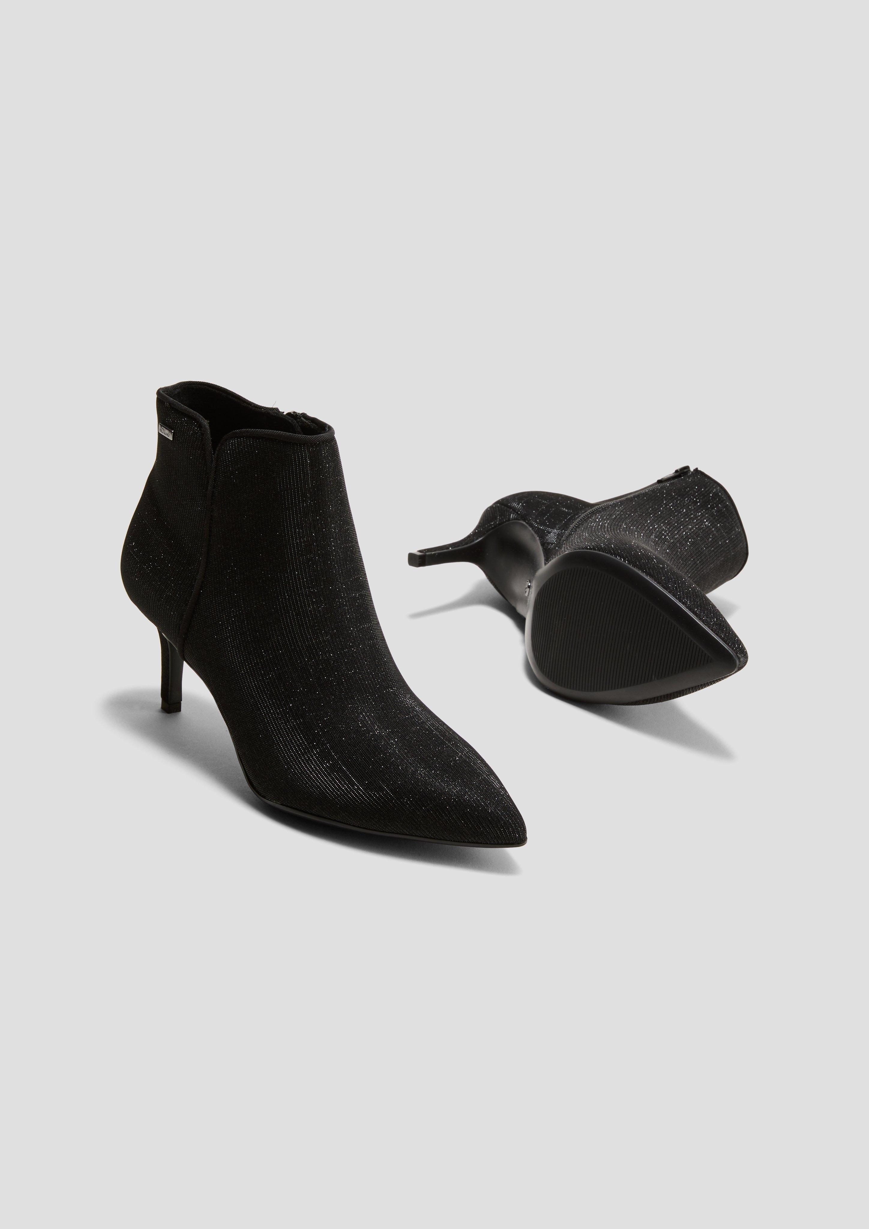 s.Oliver Glitzer-Stiefel mit Pfennigabsatz