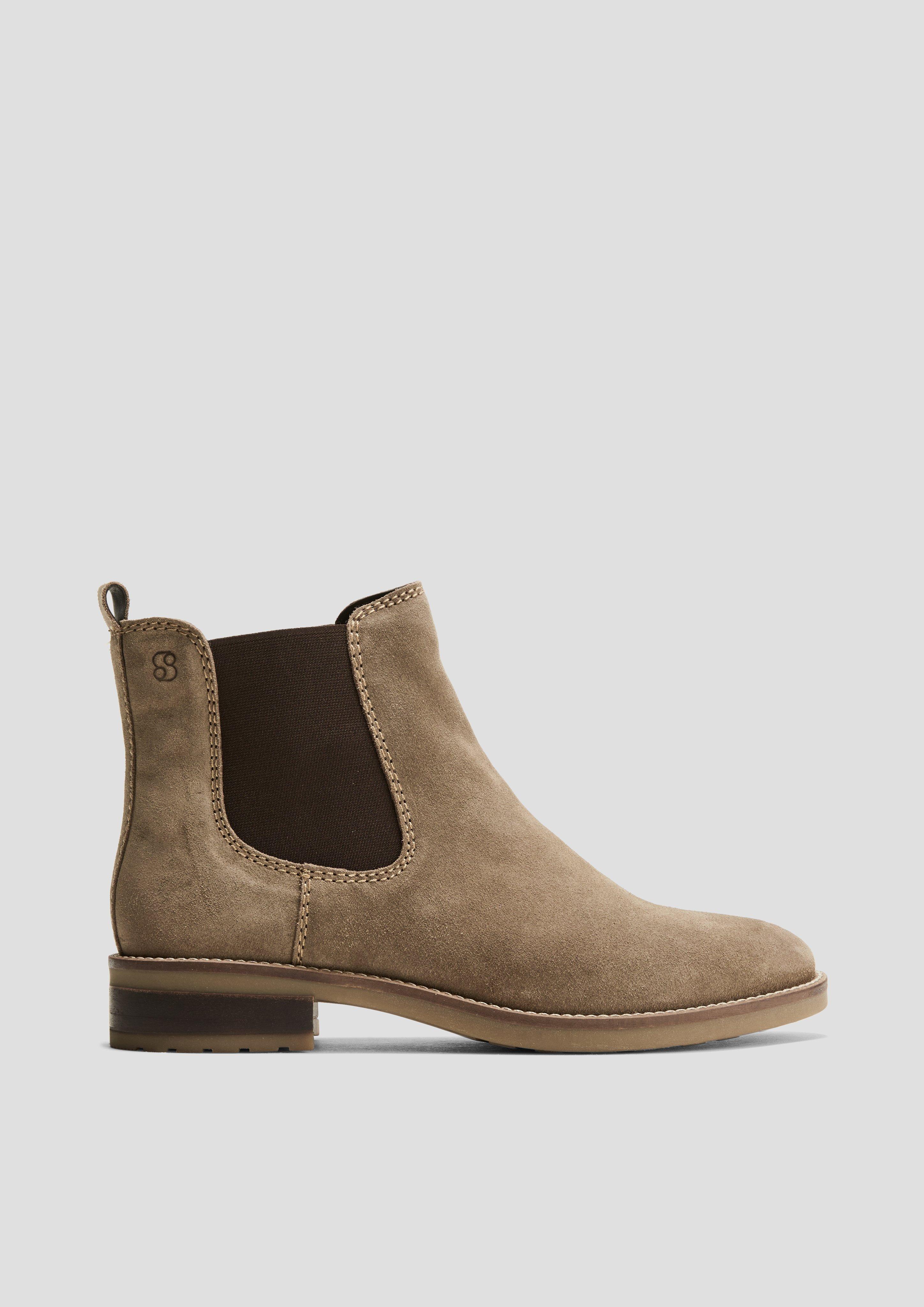 Wildleder Chelsea Boots olivgrün s.Oliver