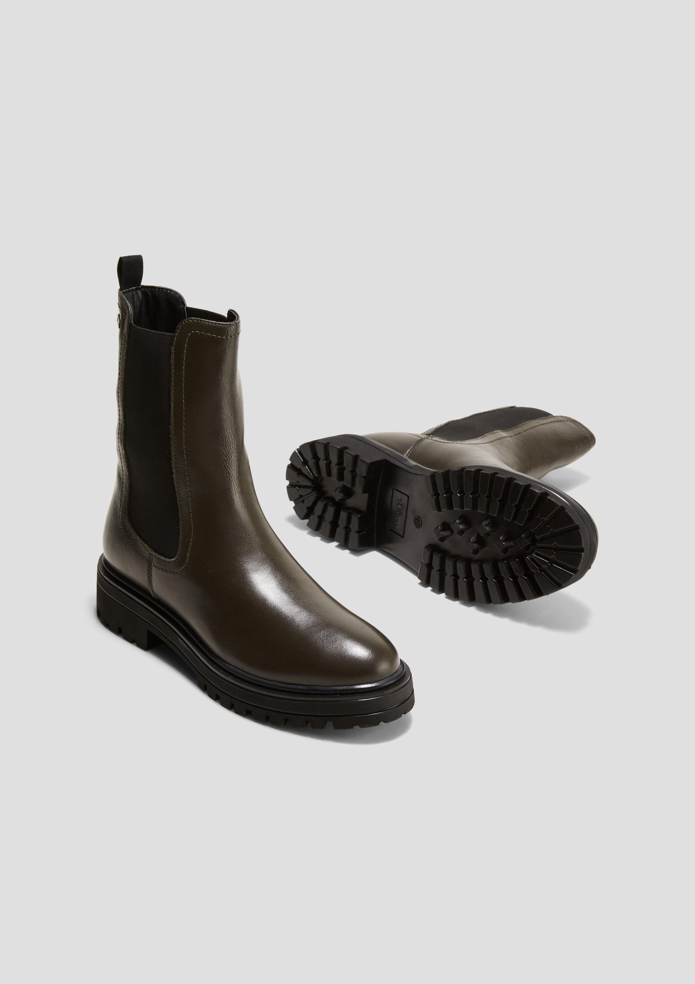 s.Oliver Chelsea Boots aus Glattleder