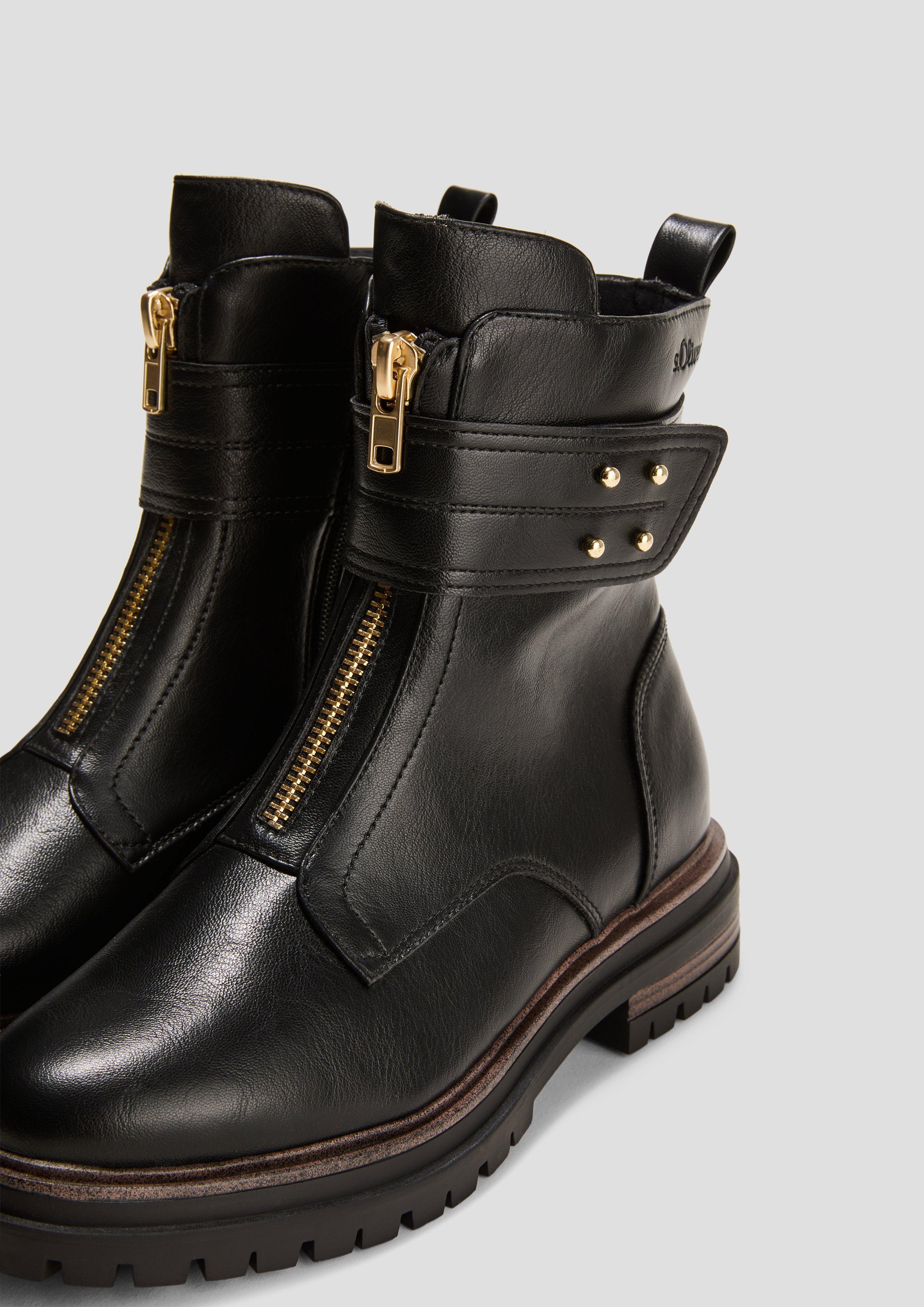 s.Oliver Reißverschluss-Stiefel mit runden Nieten