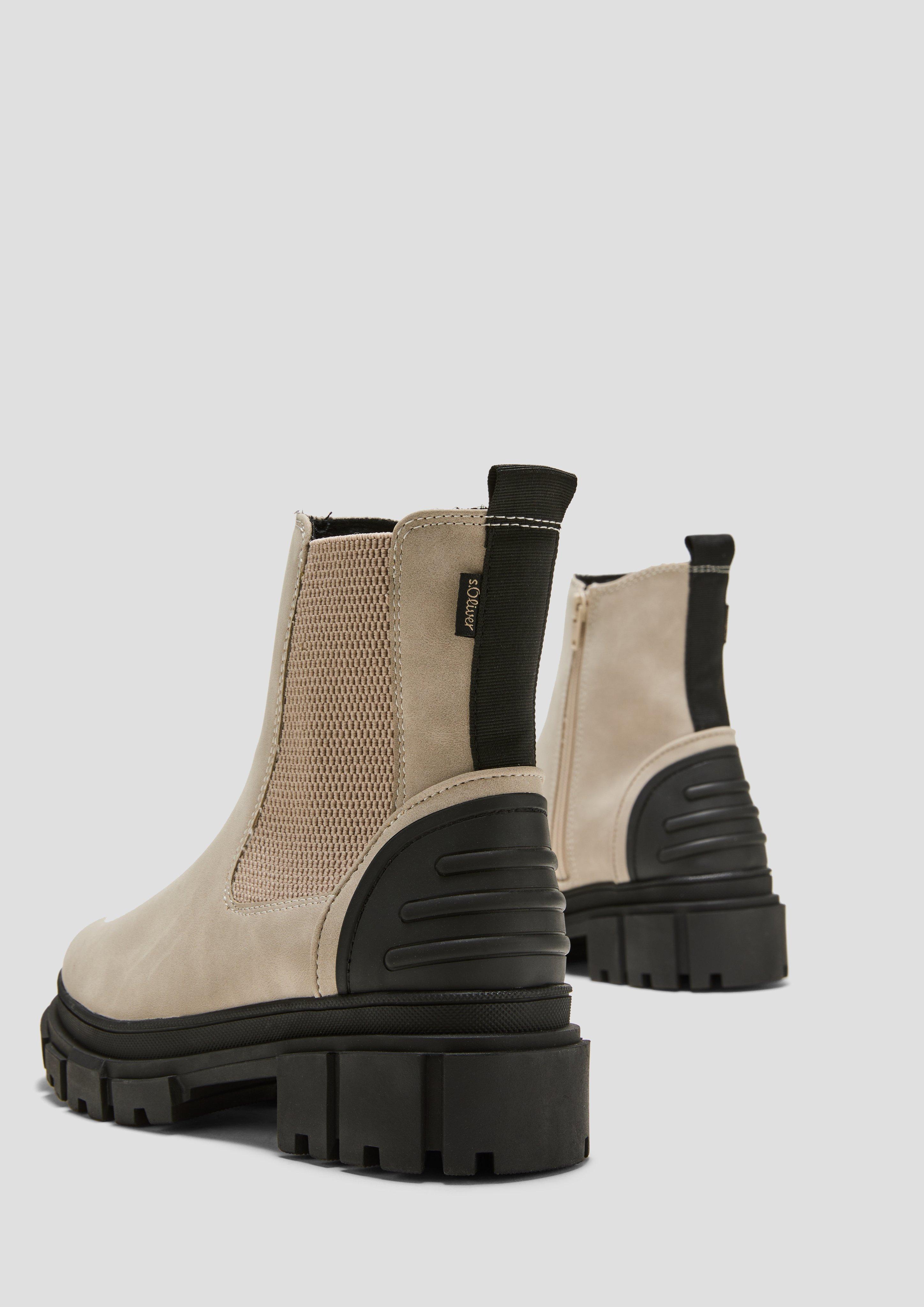 s.Oliver Chelsea Boots mit Kontrast-Detail