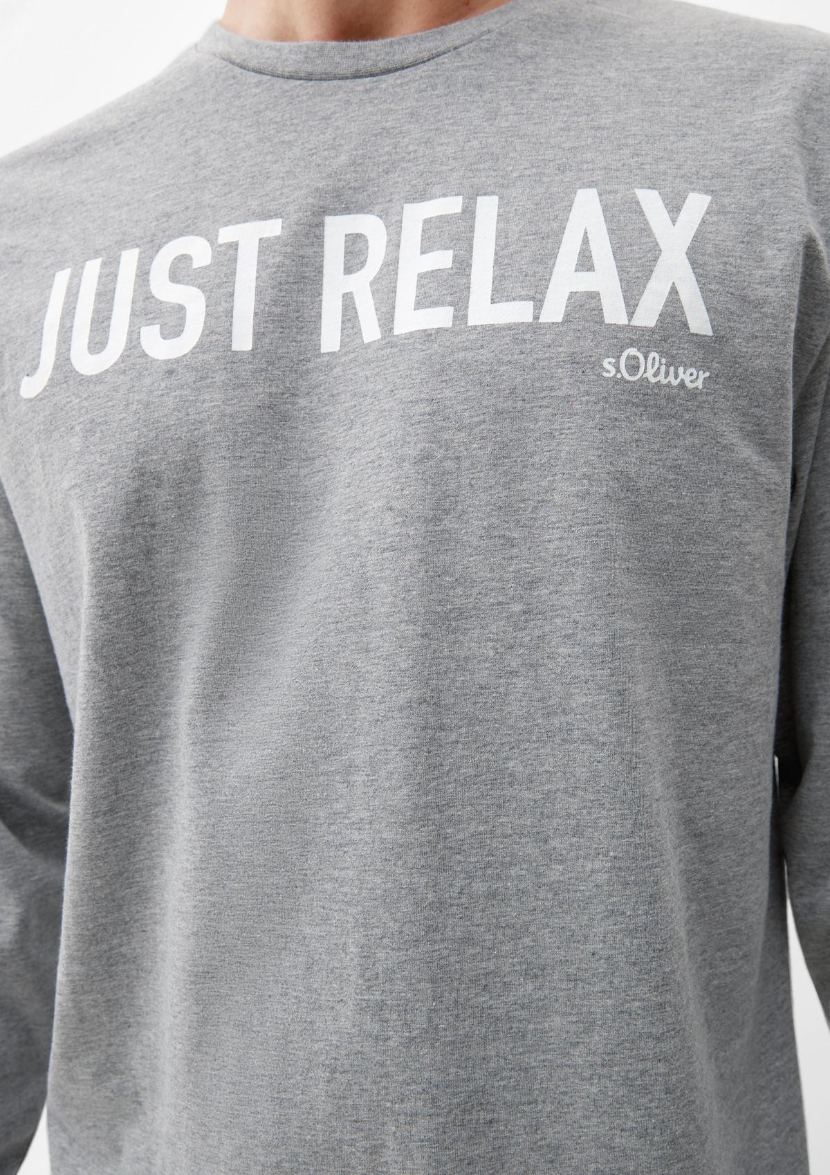 s.Oliver Pyjama-Shirt mit Schriftprint