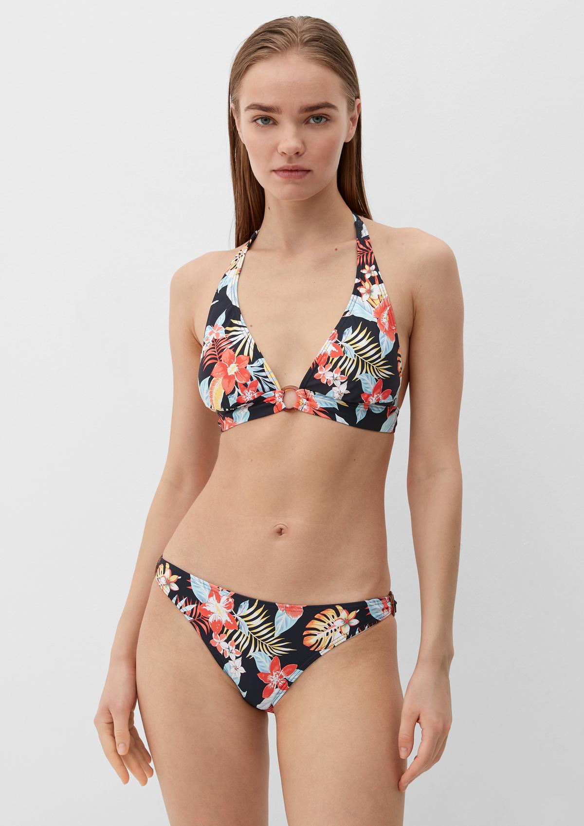 s.Oliver Haut de bikini triangle à motif floral