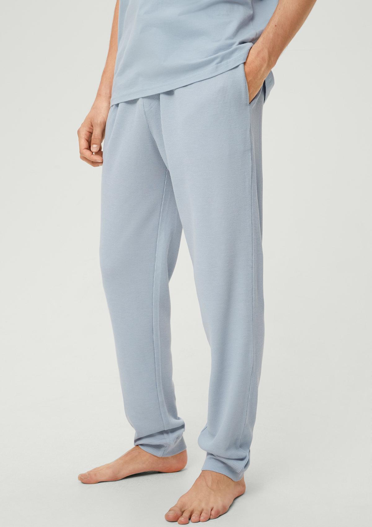 Pantalon de pyjama à la texture maille piquée gaufrée