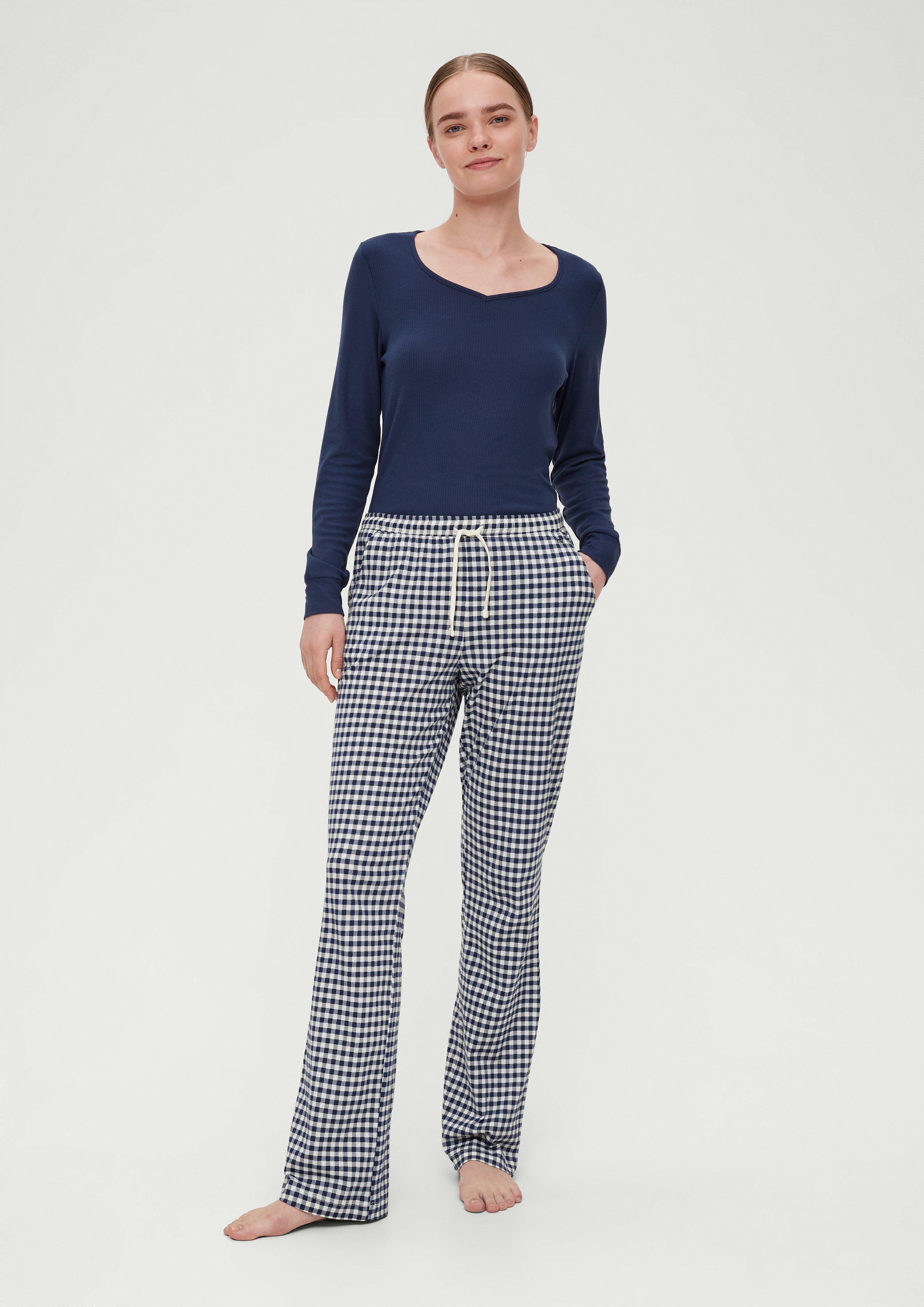 IFFEI Damen Schlafanzug Langarm - Bequemer Pyjama Mit Elastischem Bund