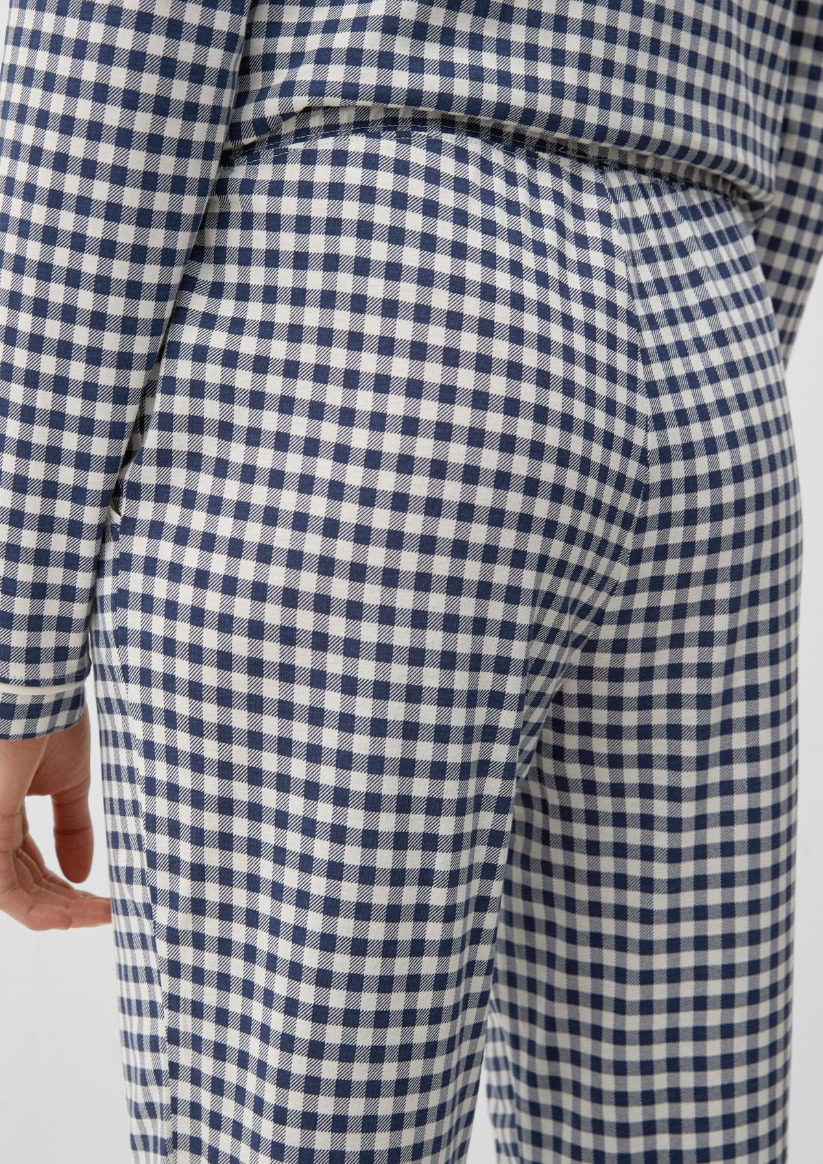s.Oliver Langer Pyjama mit Vichy-Muster