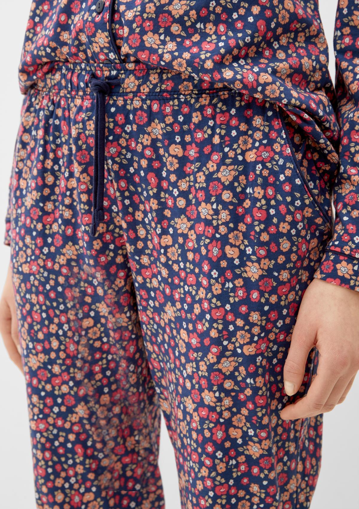 s.Oliver Langer Pyjama mit Vichy-Muster