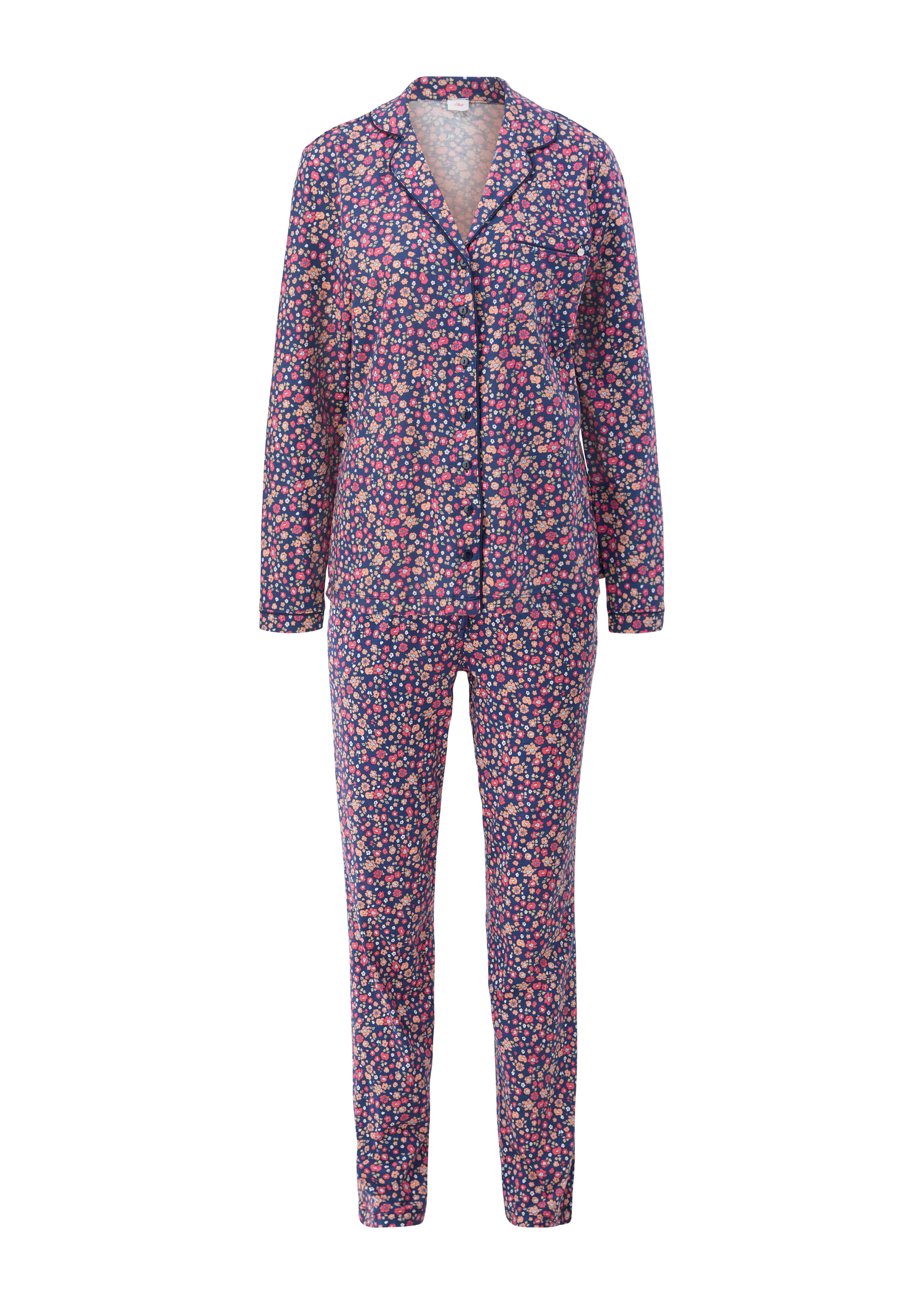 Langer Pyjama mit Vichy-Muster