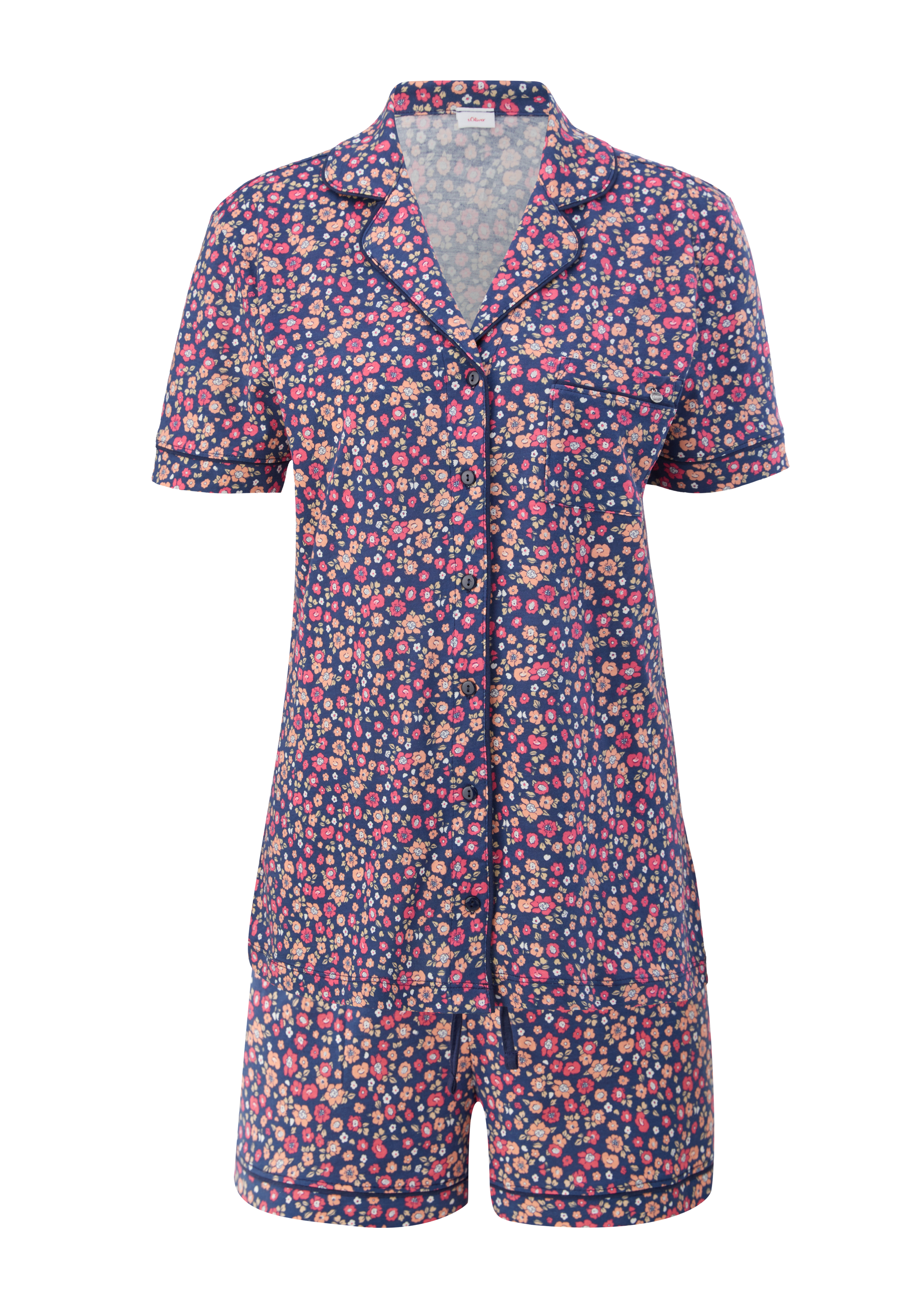 Kurzer Pyjama mit Vichy-Muster