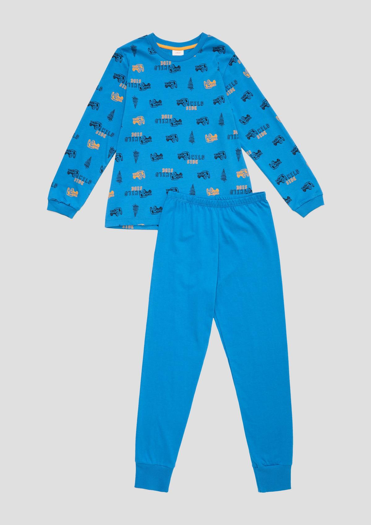 s.Oliver Langes Pyjama-Set aus reiner Baumwolle