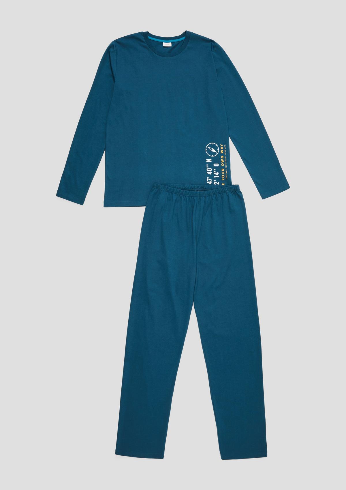 s.Oliver Langes Pyjama-Set aus reiner Baumwolle