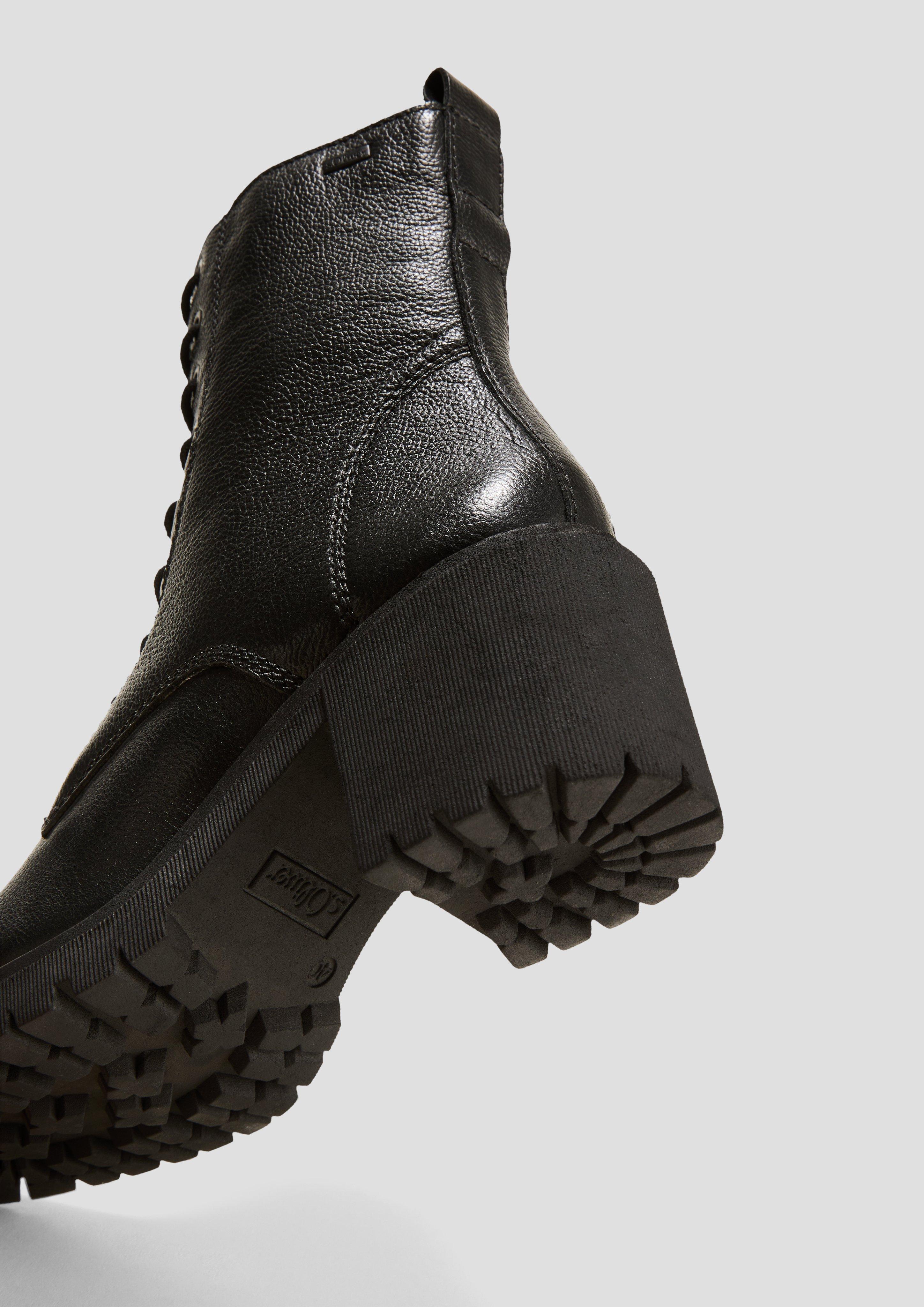 s.Oliver Echtlederstiefel mit Blockabsatz