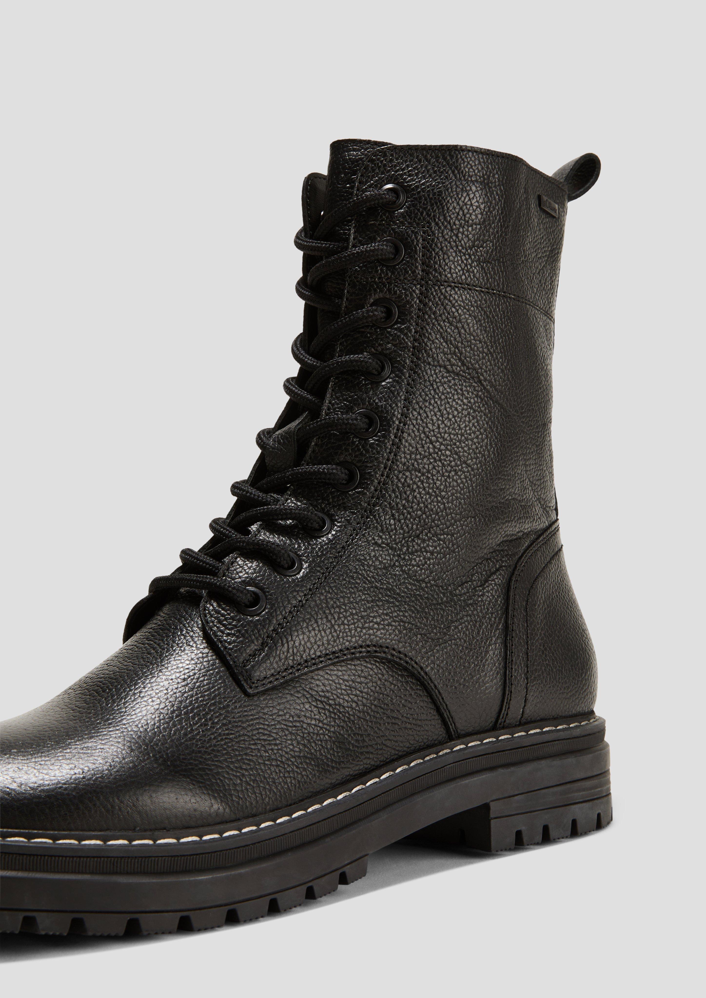 s.Oliver Stiefel aus Rindsleder