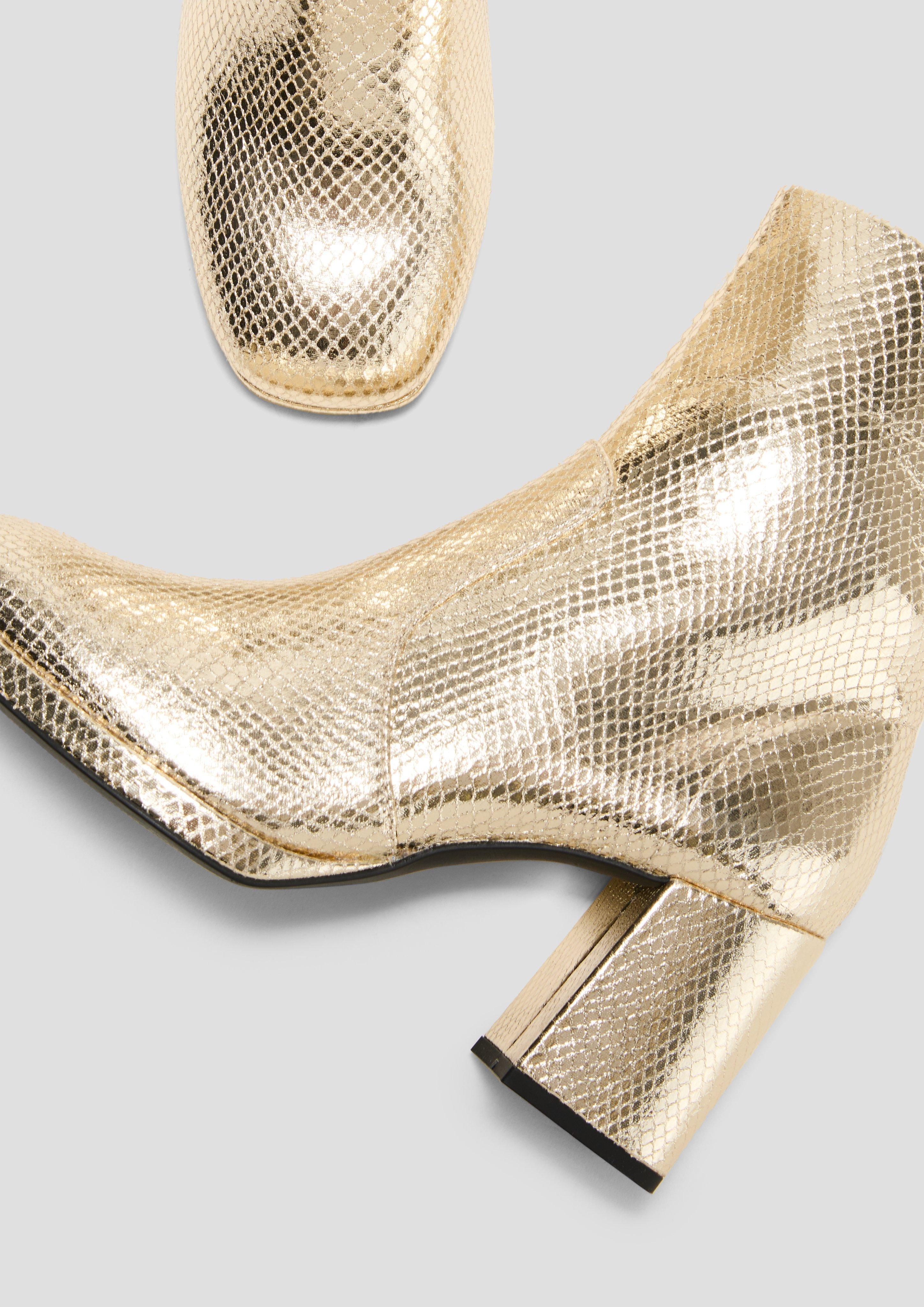 s.Oliver Stiefelette mit Metallic-Effekt