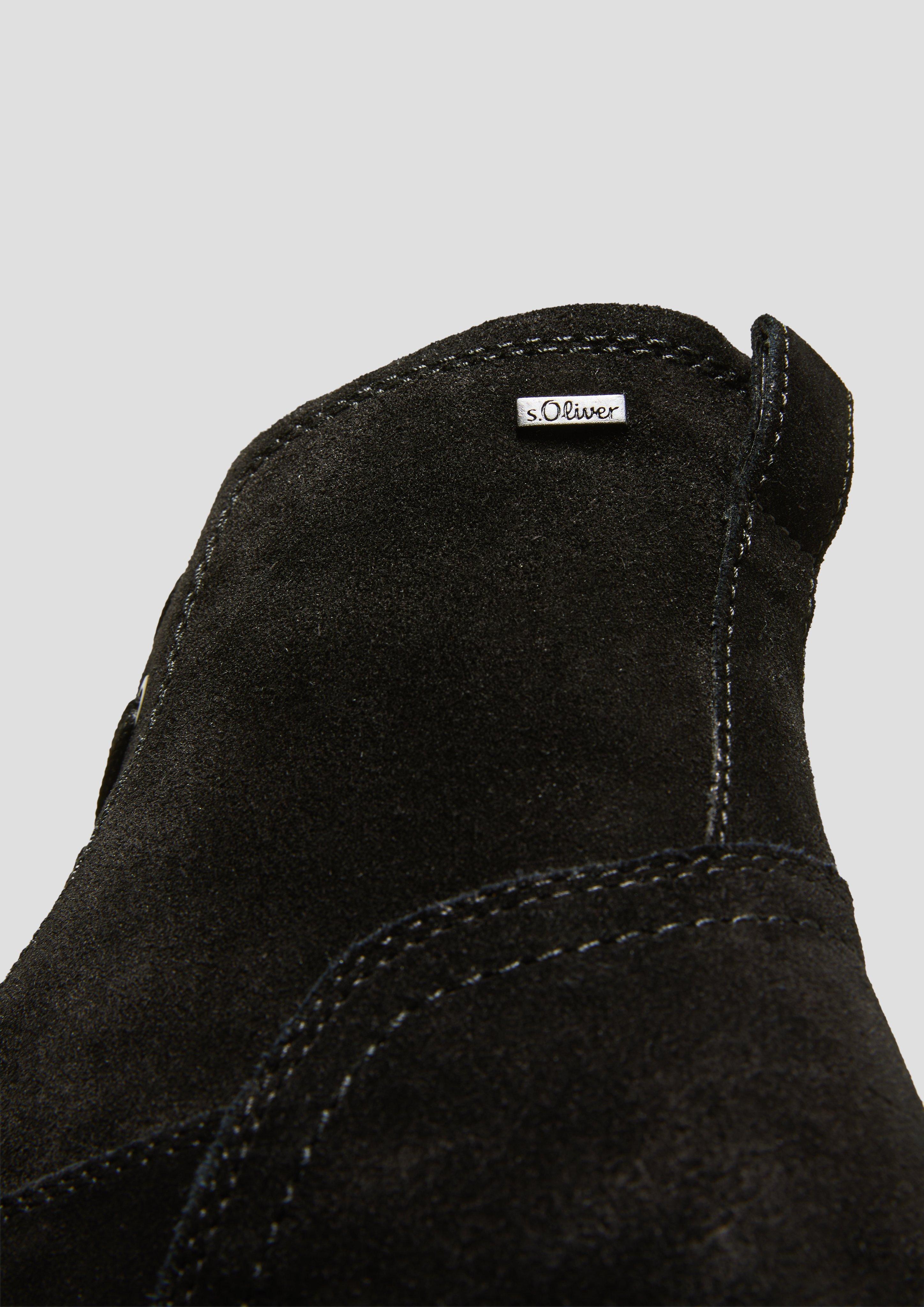 s.Oliver Gefütterte Stiefel aus Veloursleder