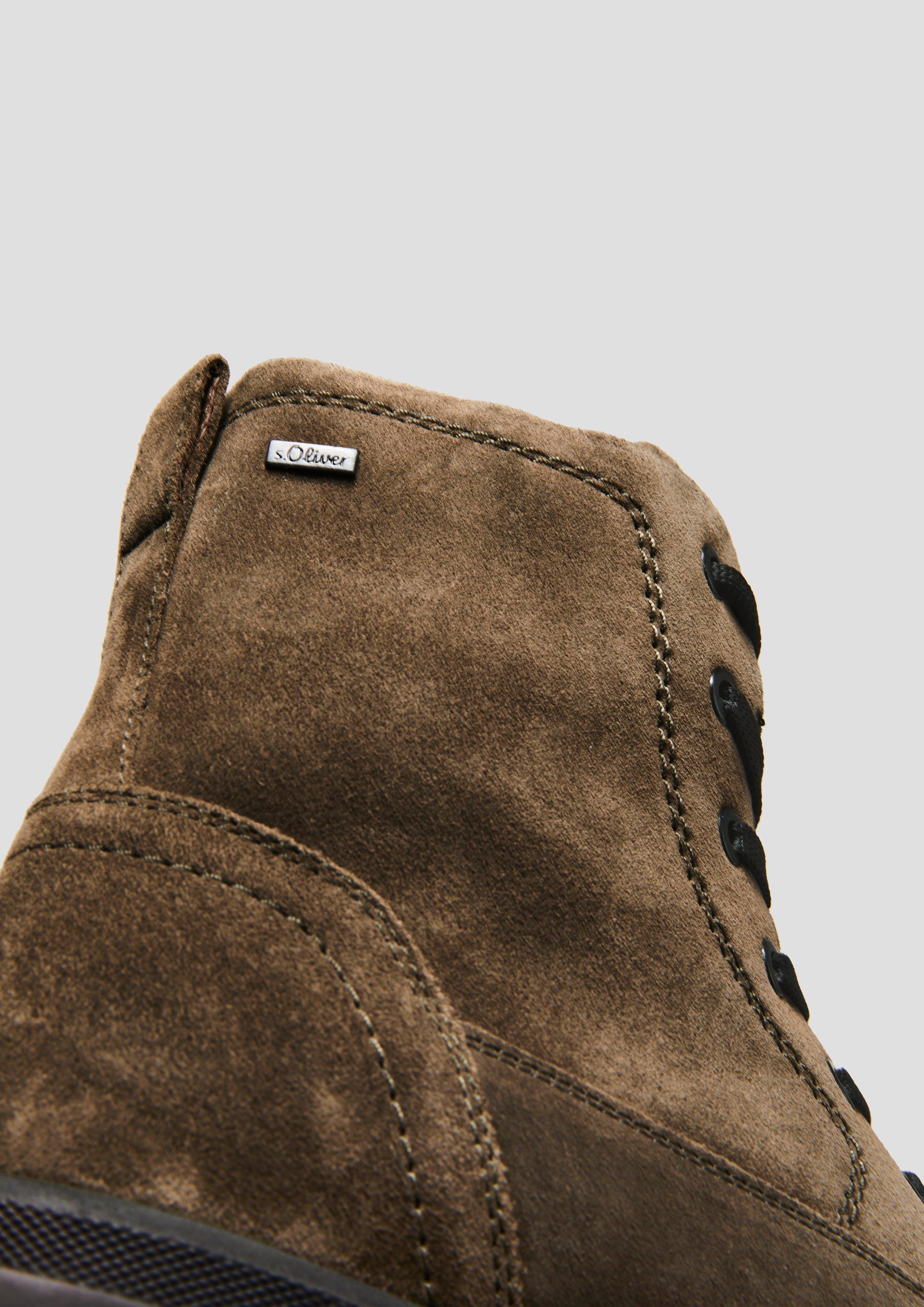 s.Oliver Gefütterte Stiefel aus Veloursleder