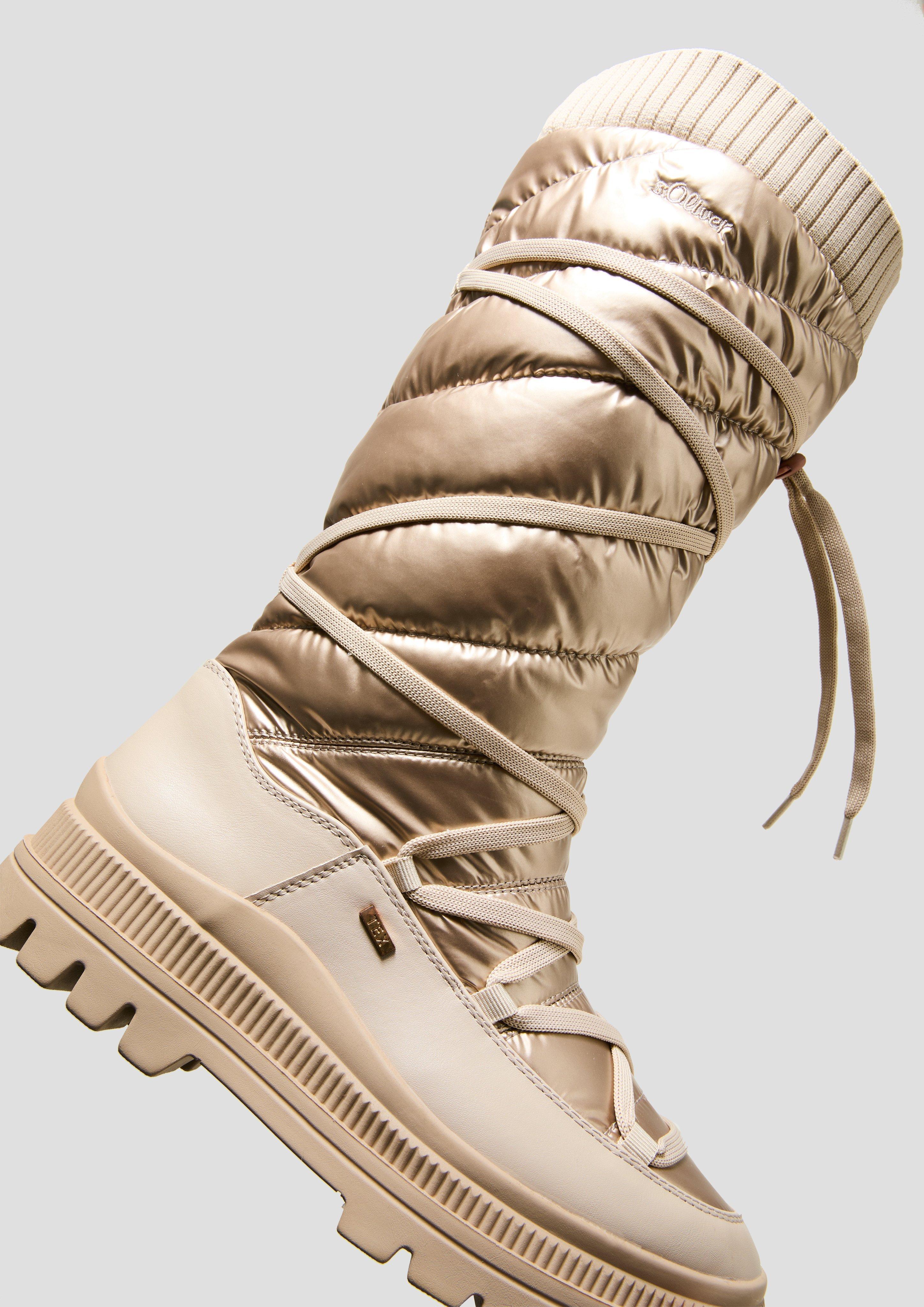 s.Oliver Gefütterte Tex-Stiefel in glänzender Optik