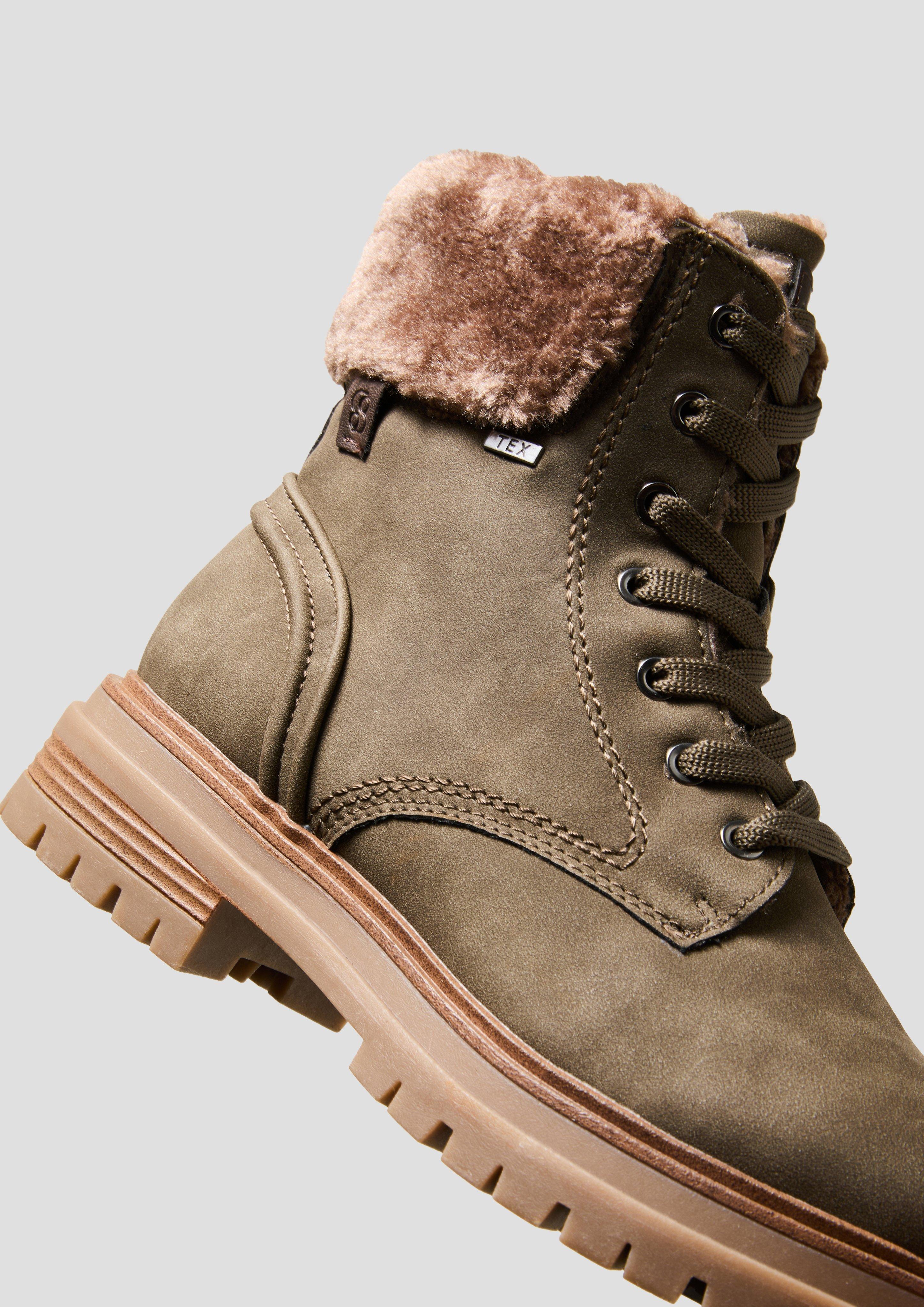 s.Oliver Tex-Stiefel mit Kunstfell-Applikation