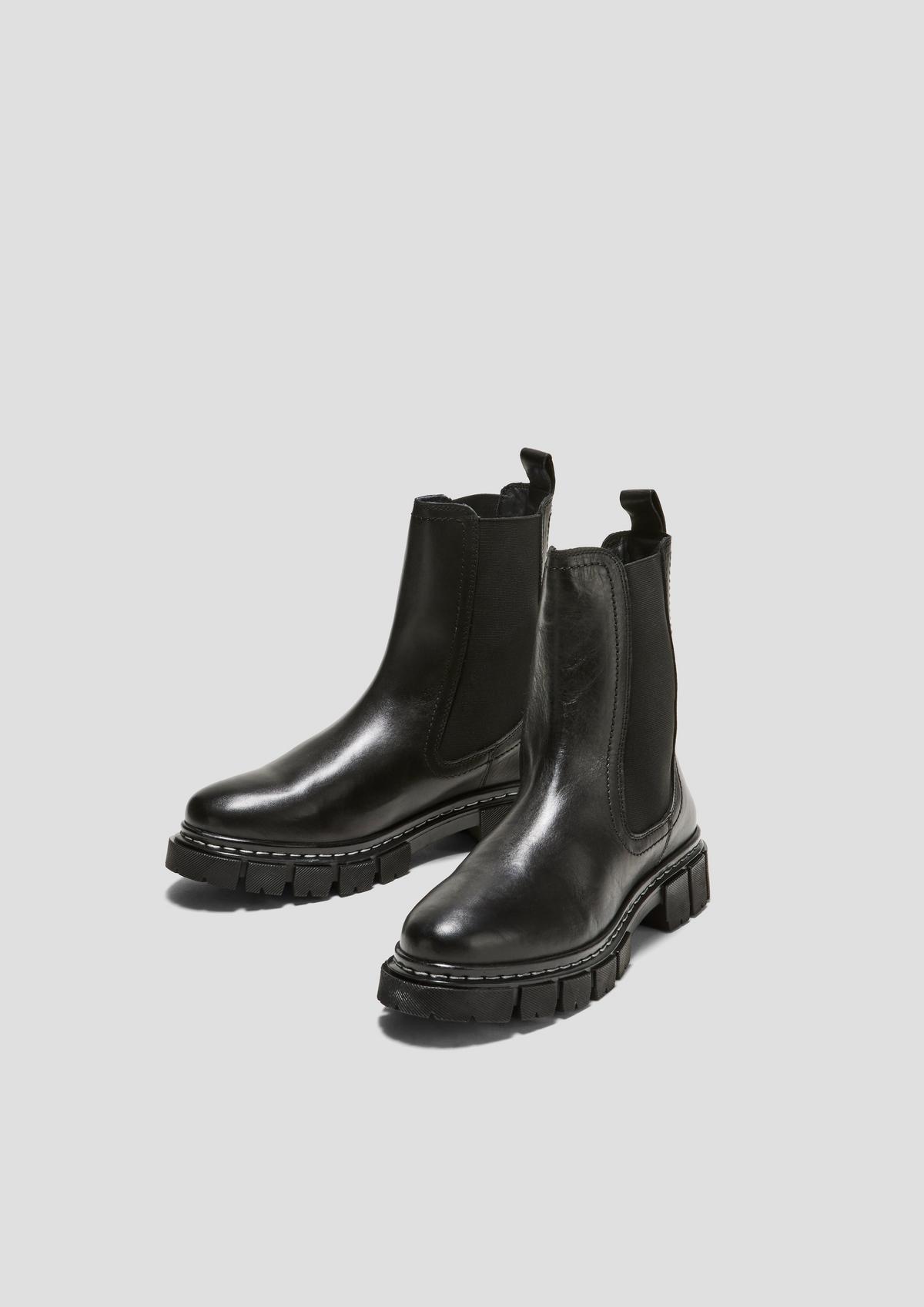 s.Oliver Leren Chelsea boots