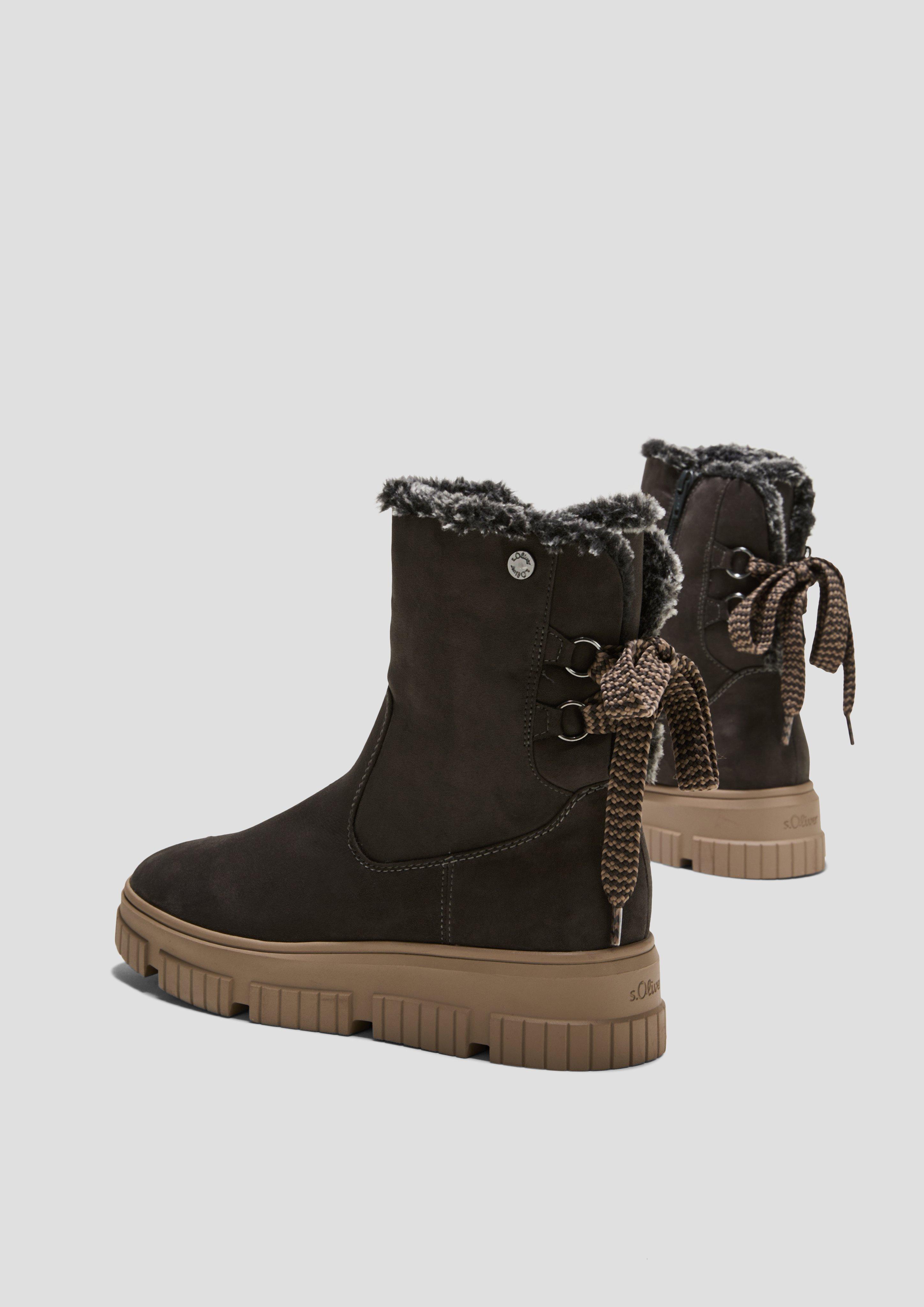 s.Oliver Winterstiefel mit Kunstfellfutter