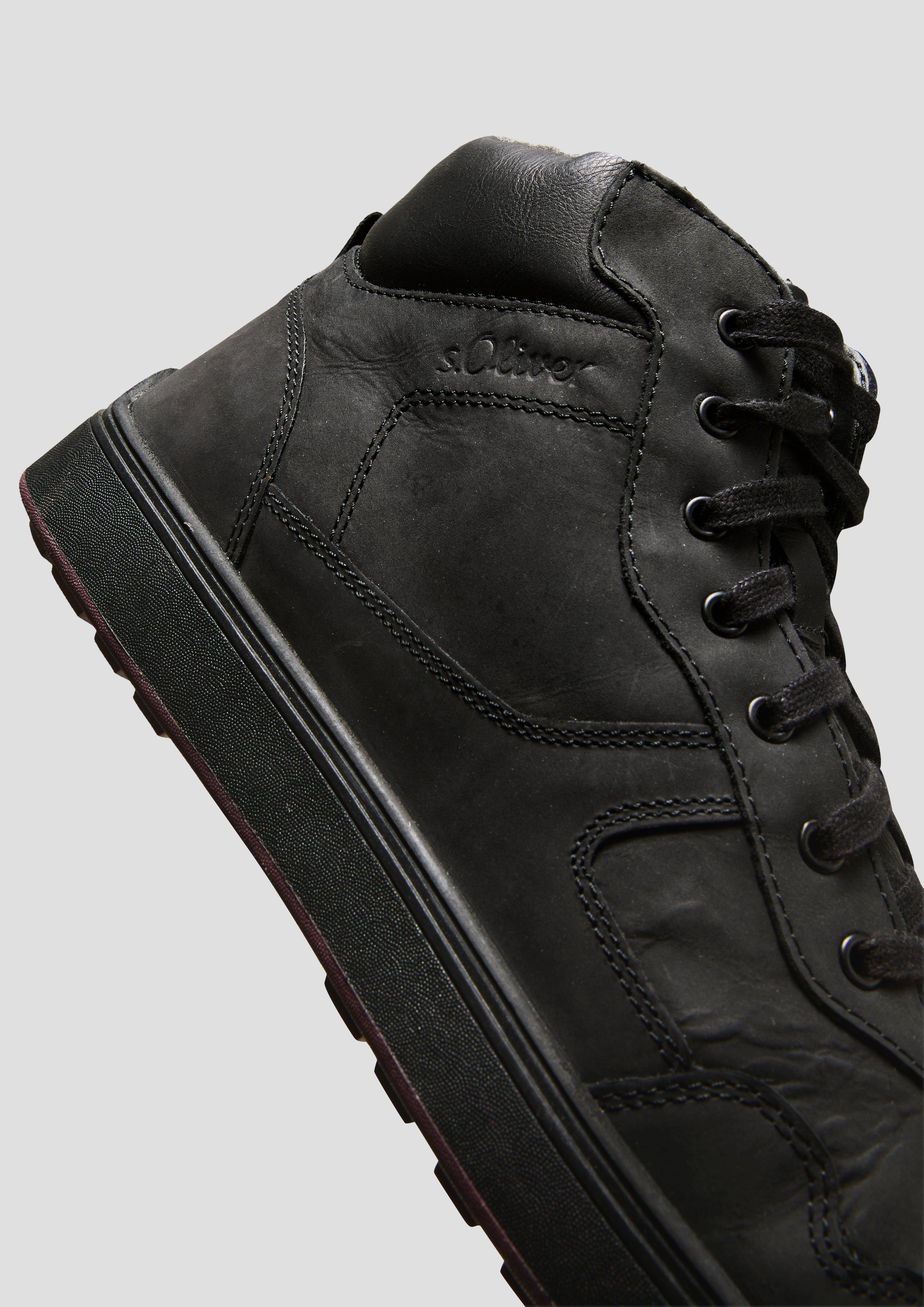 s.Oliver Warm gefütterte Leder-Schnürer