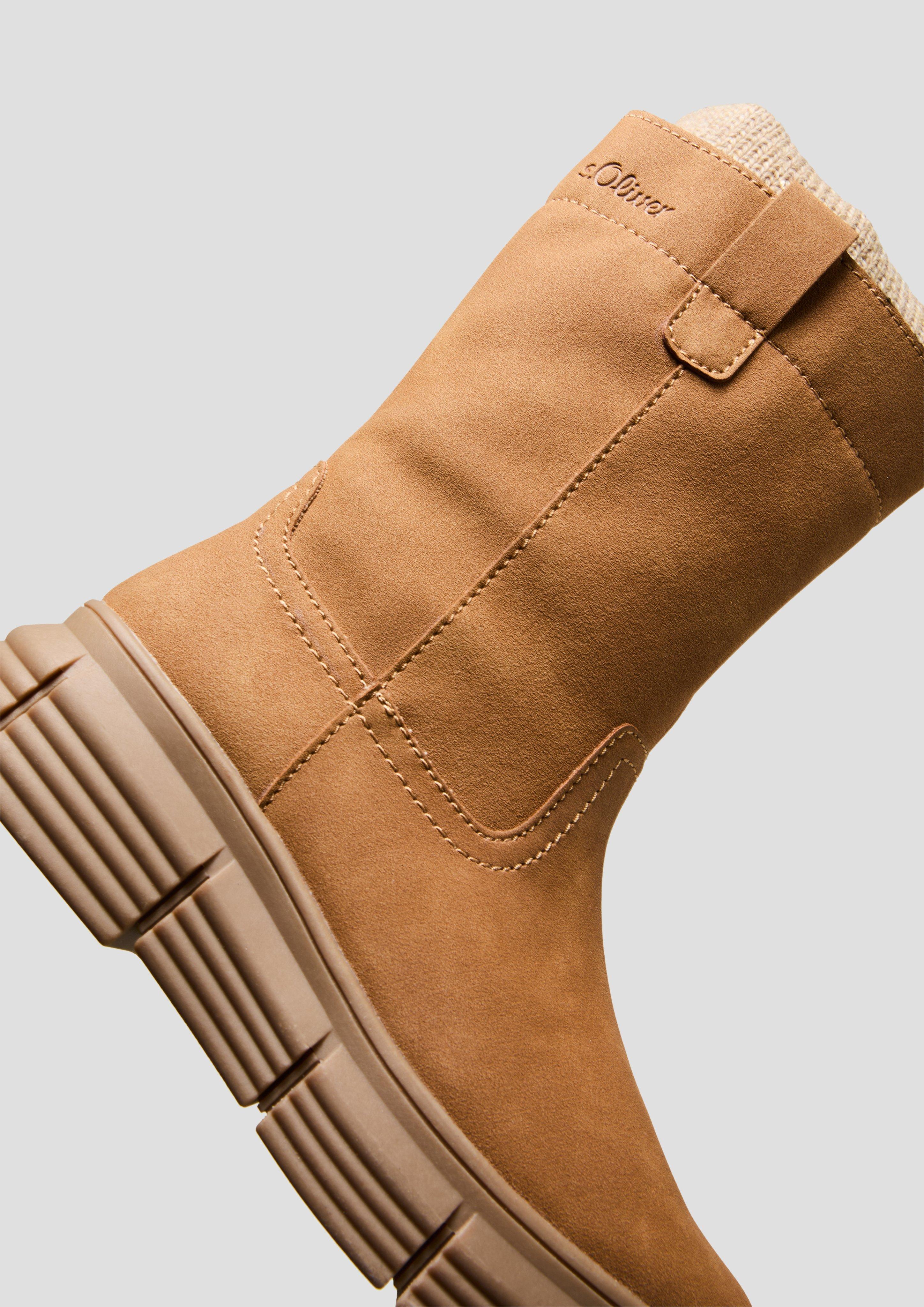 s.Oliver Stiefel in Veloursleder-Optik