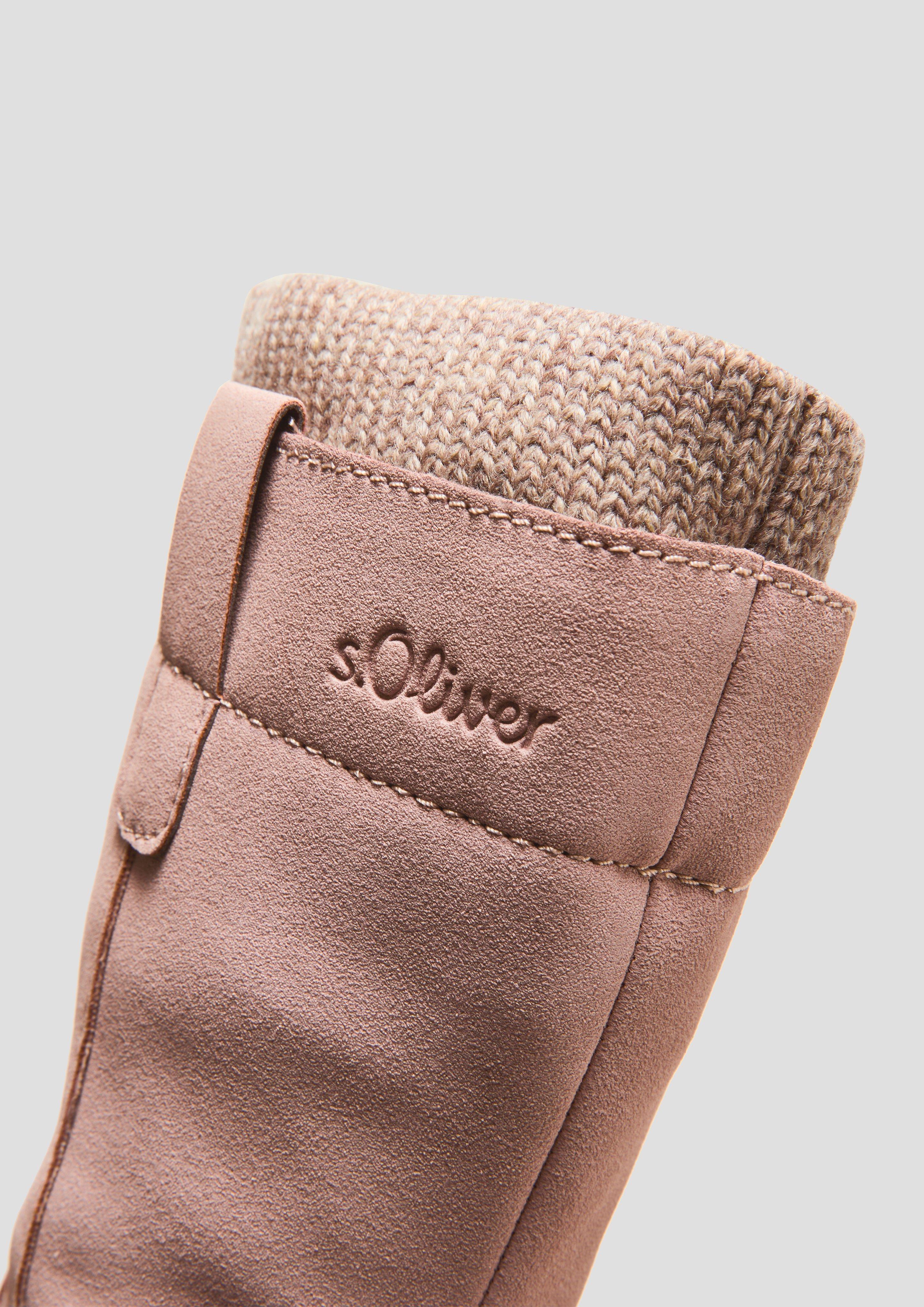 s.Oliver Stiefel in Veloursleder-Optik