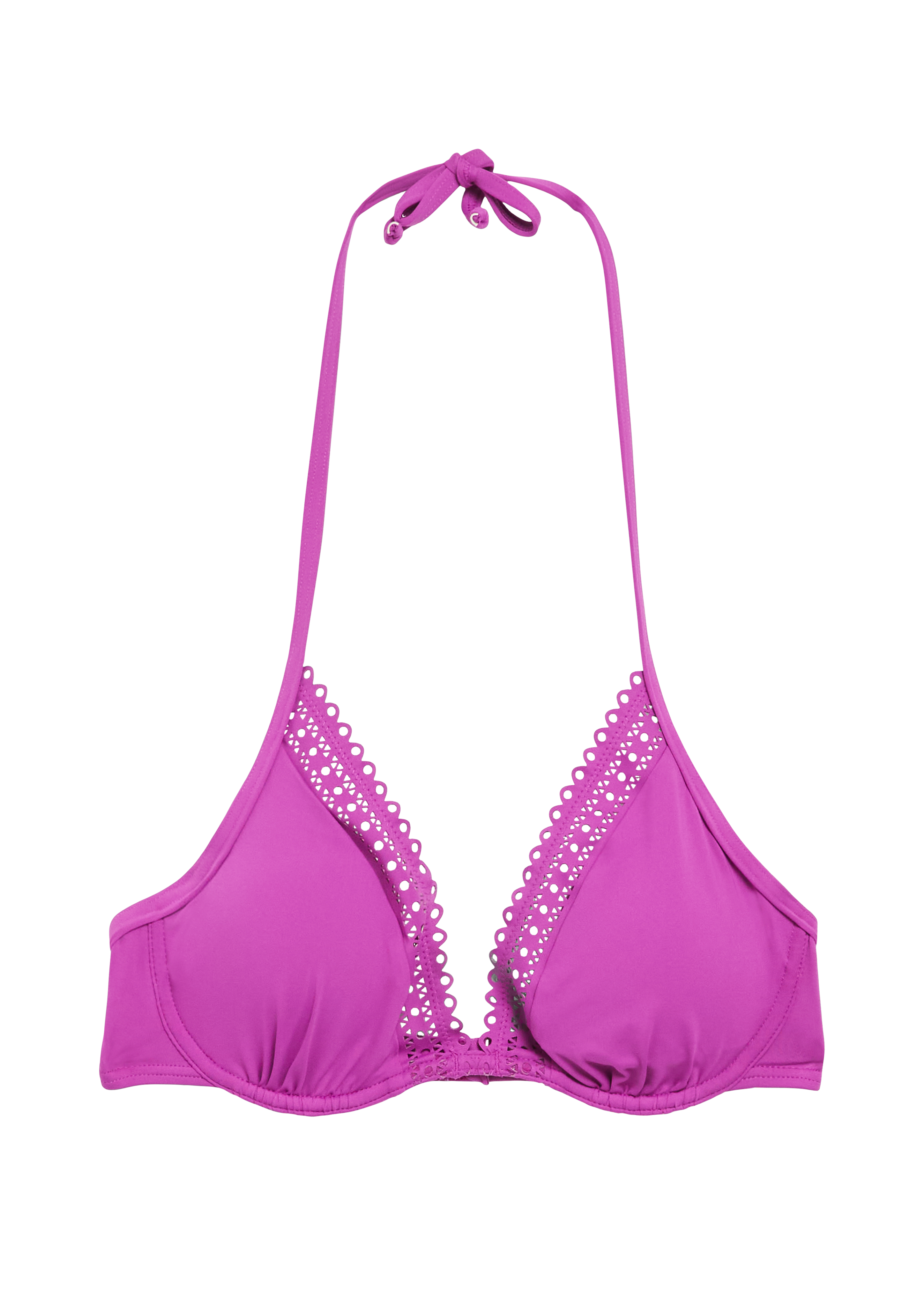 Neckholder Bikini Top mit Lochstickerei