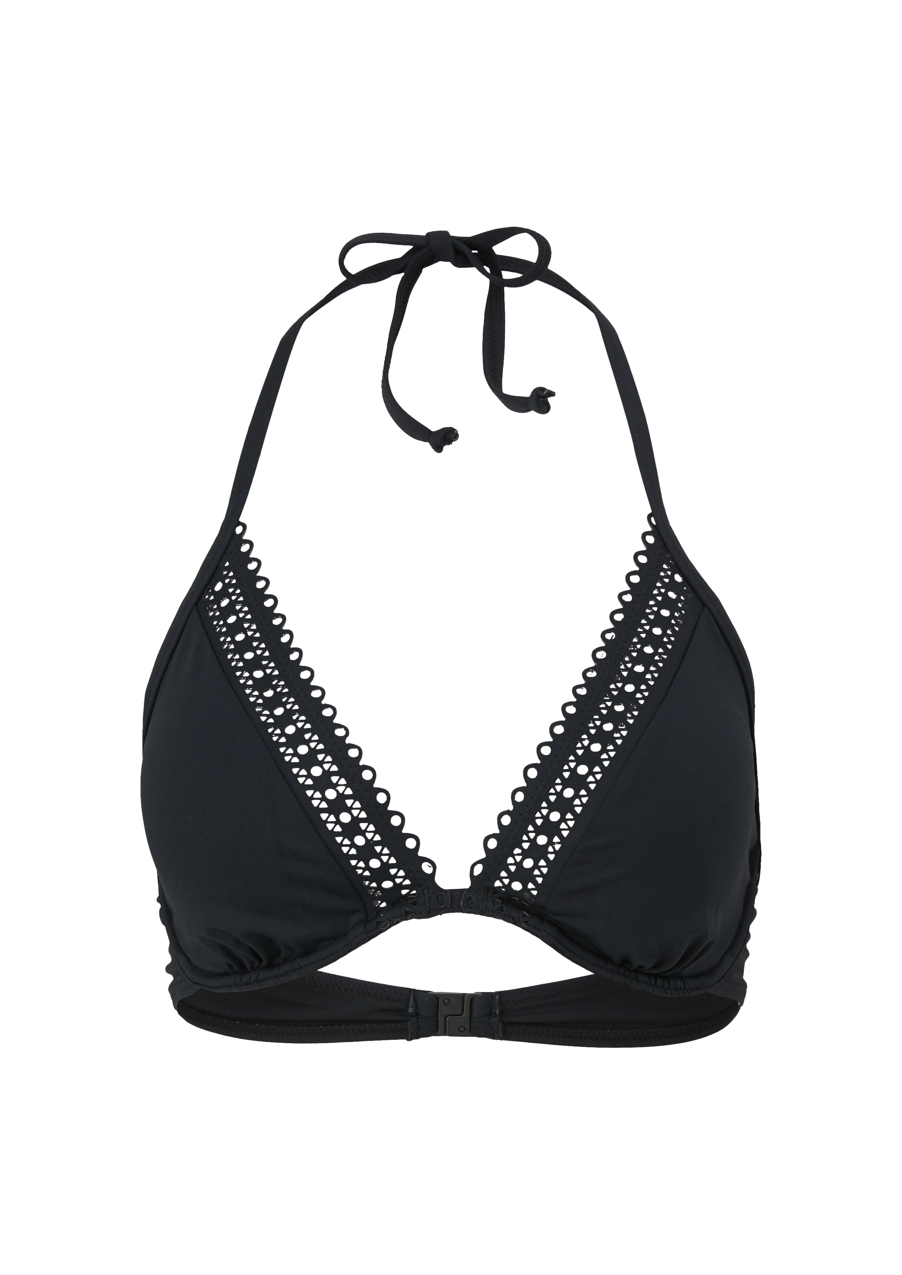 Bikinitop in haltermodel, met broderie