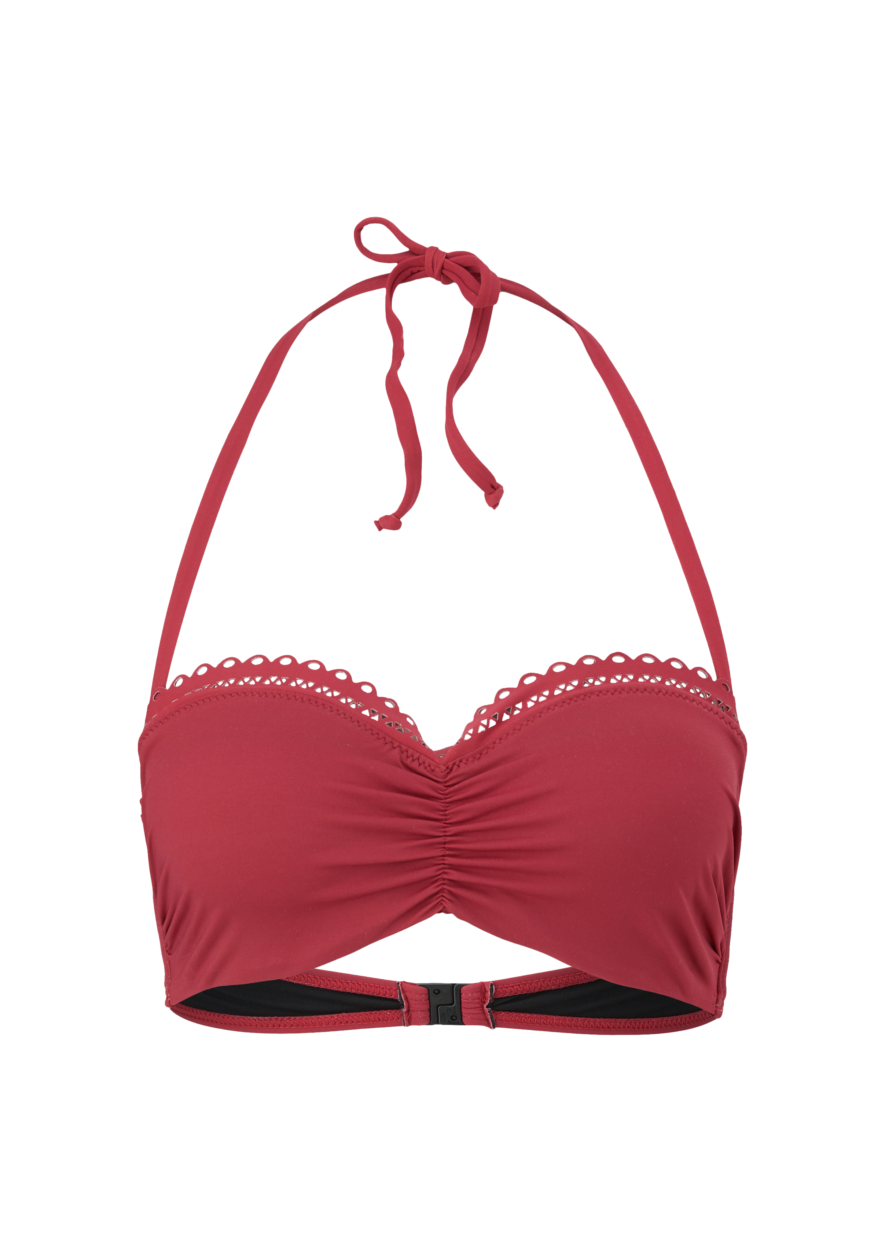 Bikini-Top Bandeau mit Raffung