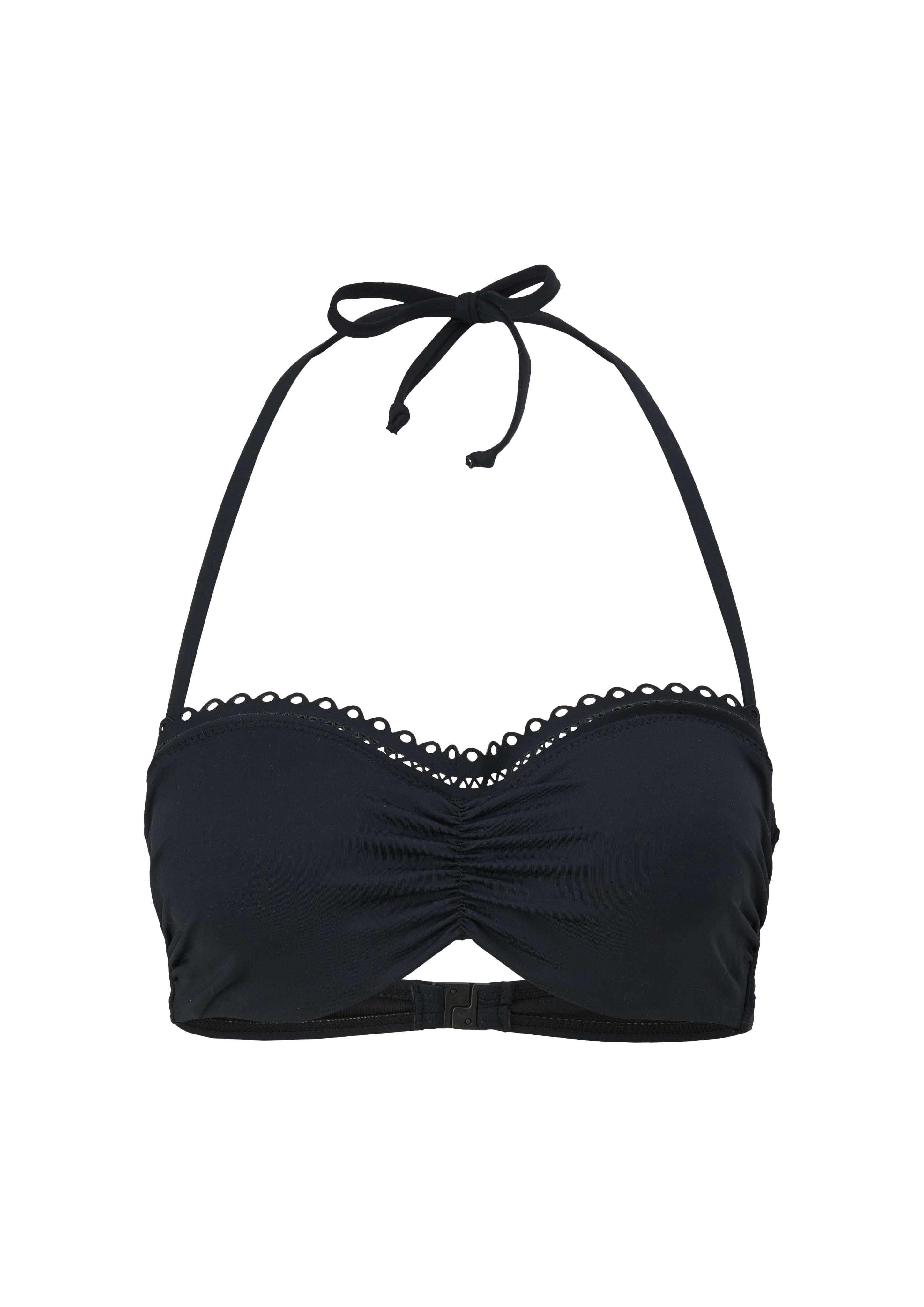 Bikinitop met bandeaumodel en plooitjes