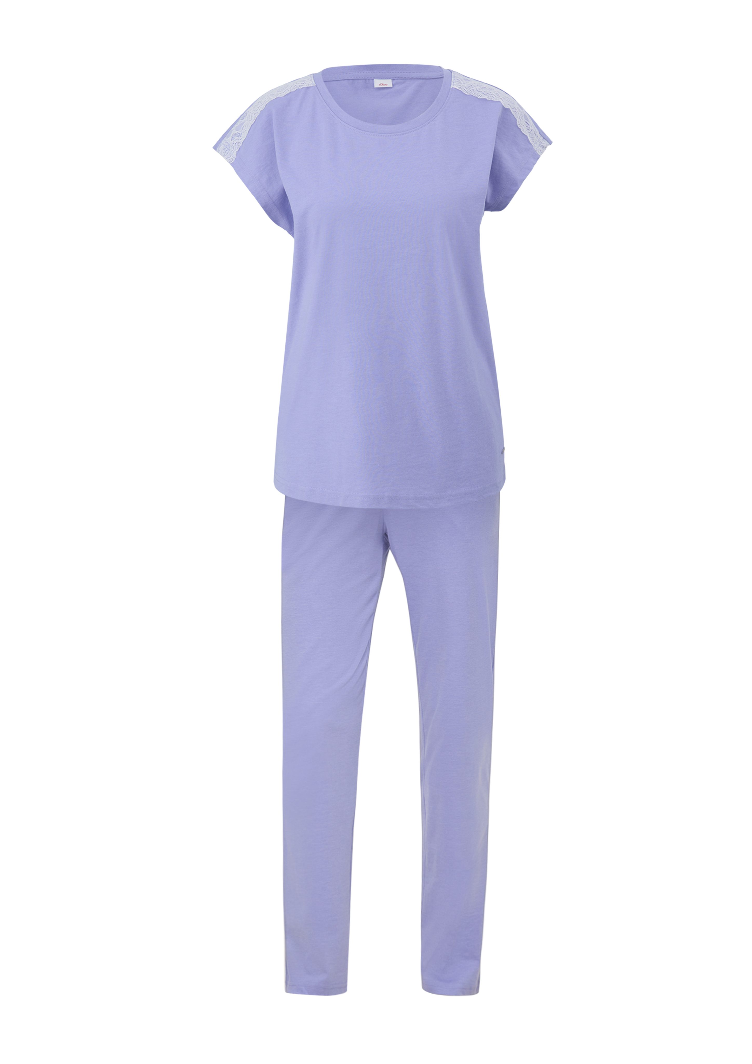 Pyjama-Set mit Spitzen-Detail