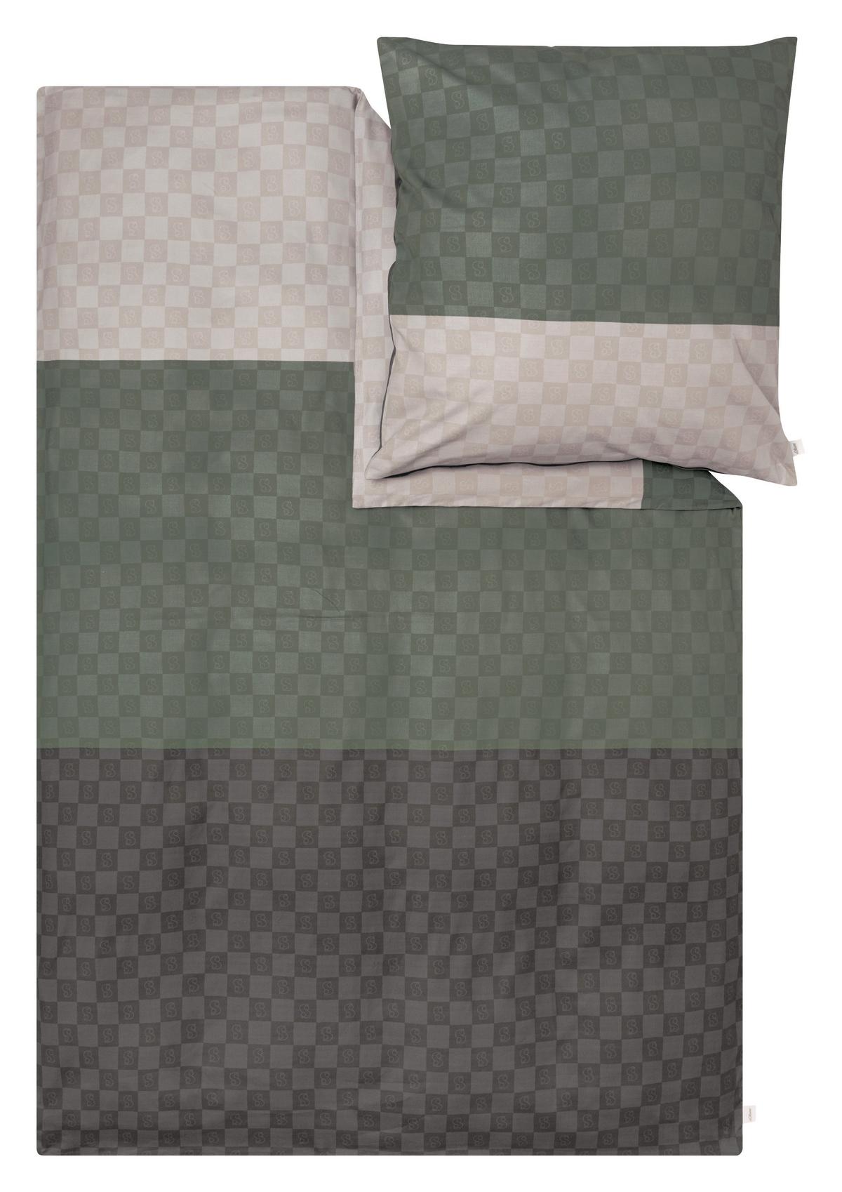 s.Oliver Linge de lit à motif color block et carreaux