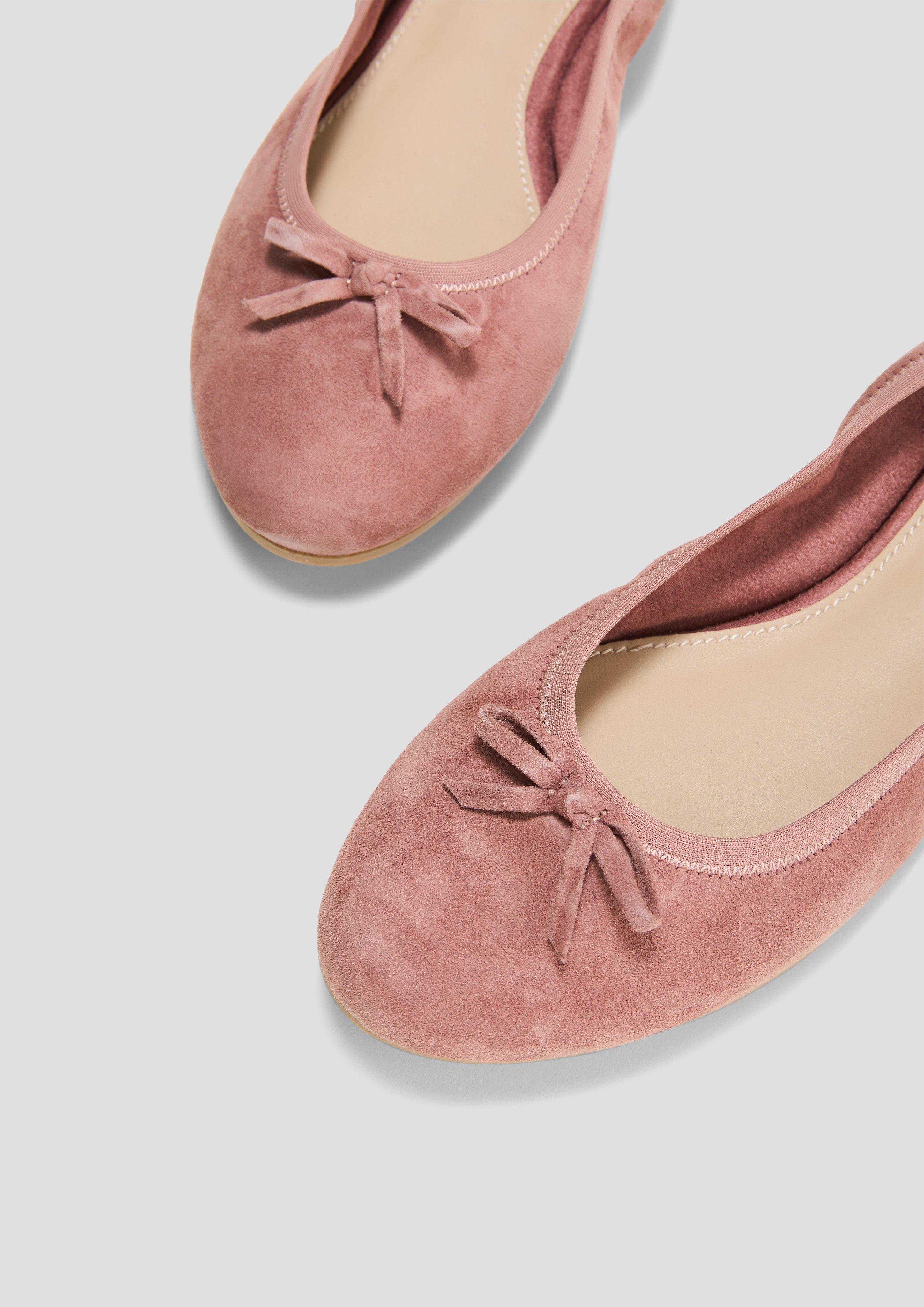 s.Oliver Klassische Leder-Ballerinas mit Schleifchen-Detail