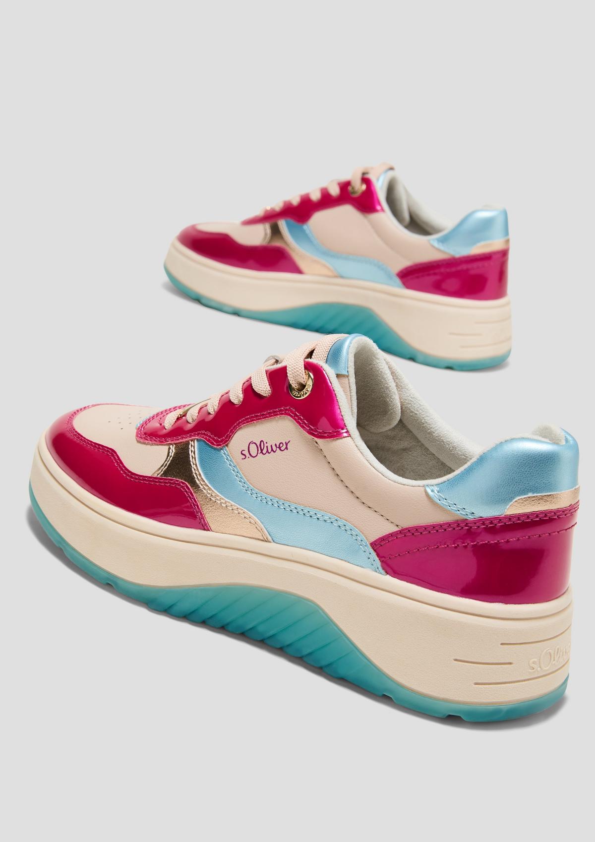 s.Oliver Sneakers met modieuze colour blocks
