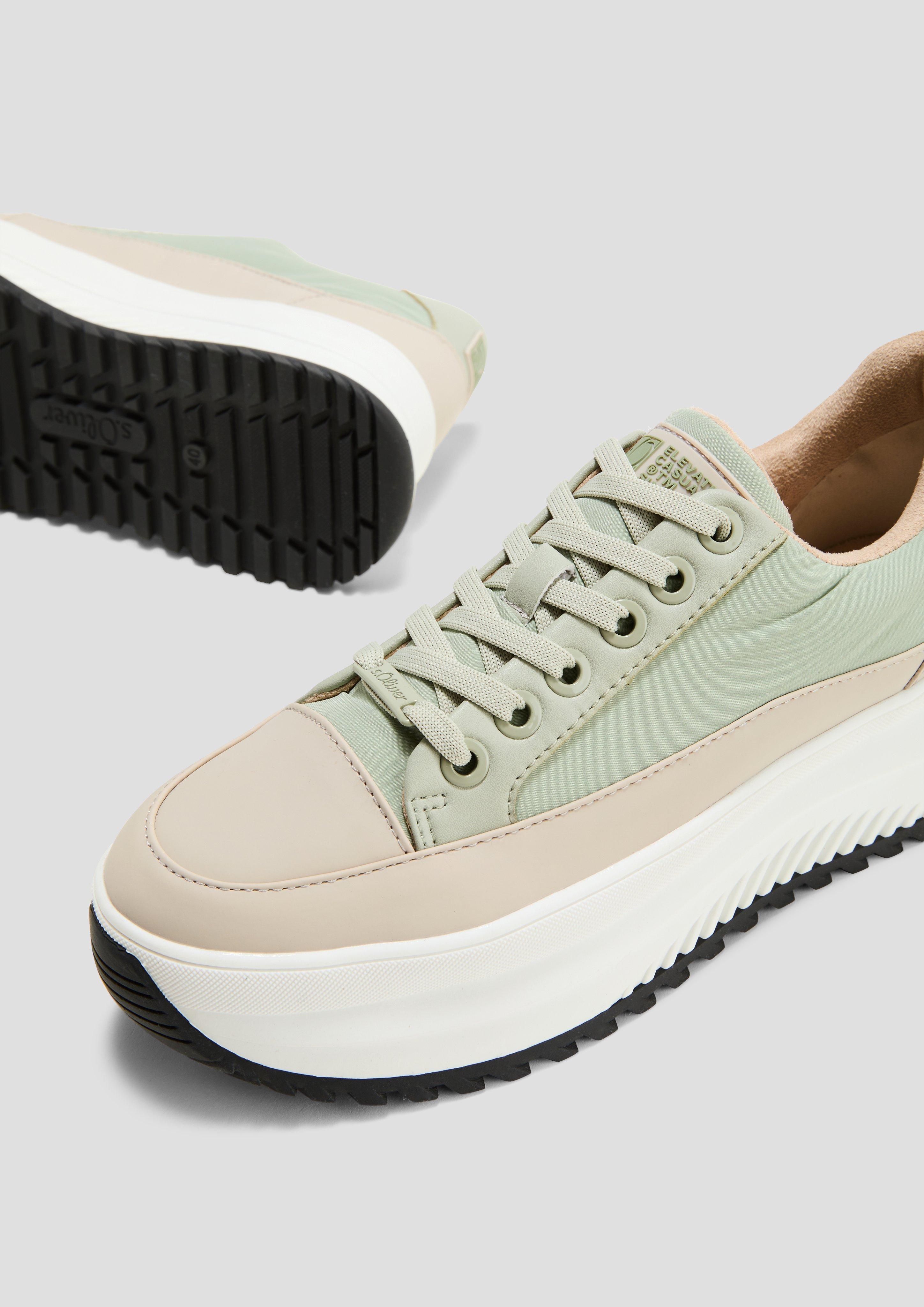 s.Oliver Hoher Sneaker in Bicolour-Optik