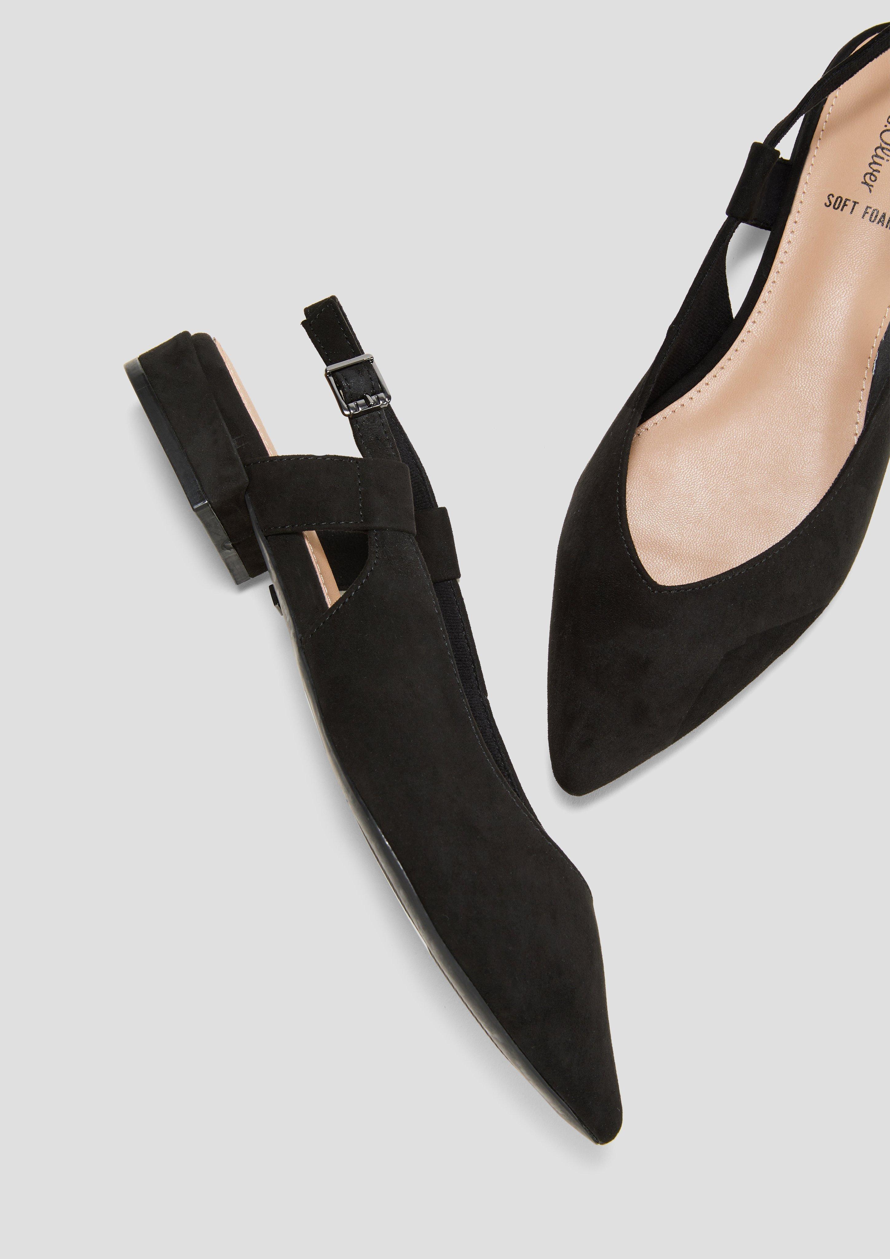 s.Oliver Spitz zulaufende Sling-Pantoletten