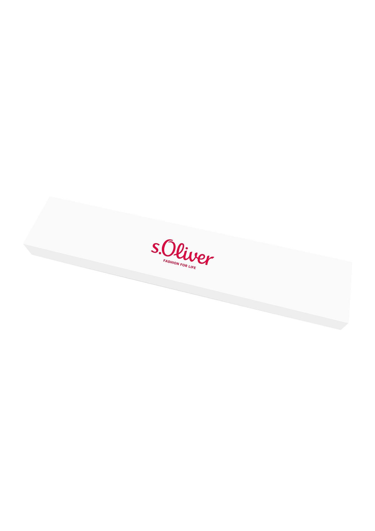 s.Oliver Leren armband met edelstaal