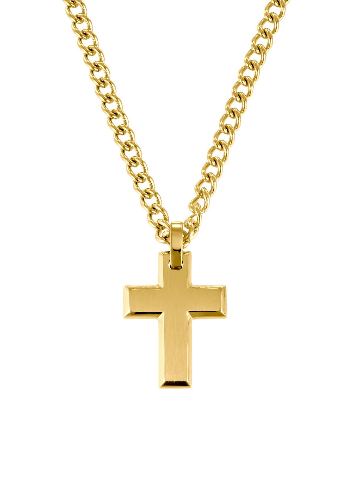 Halskette gold - Kreuz mit