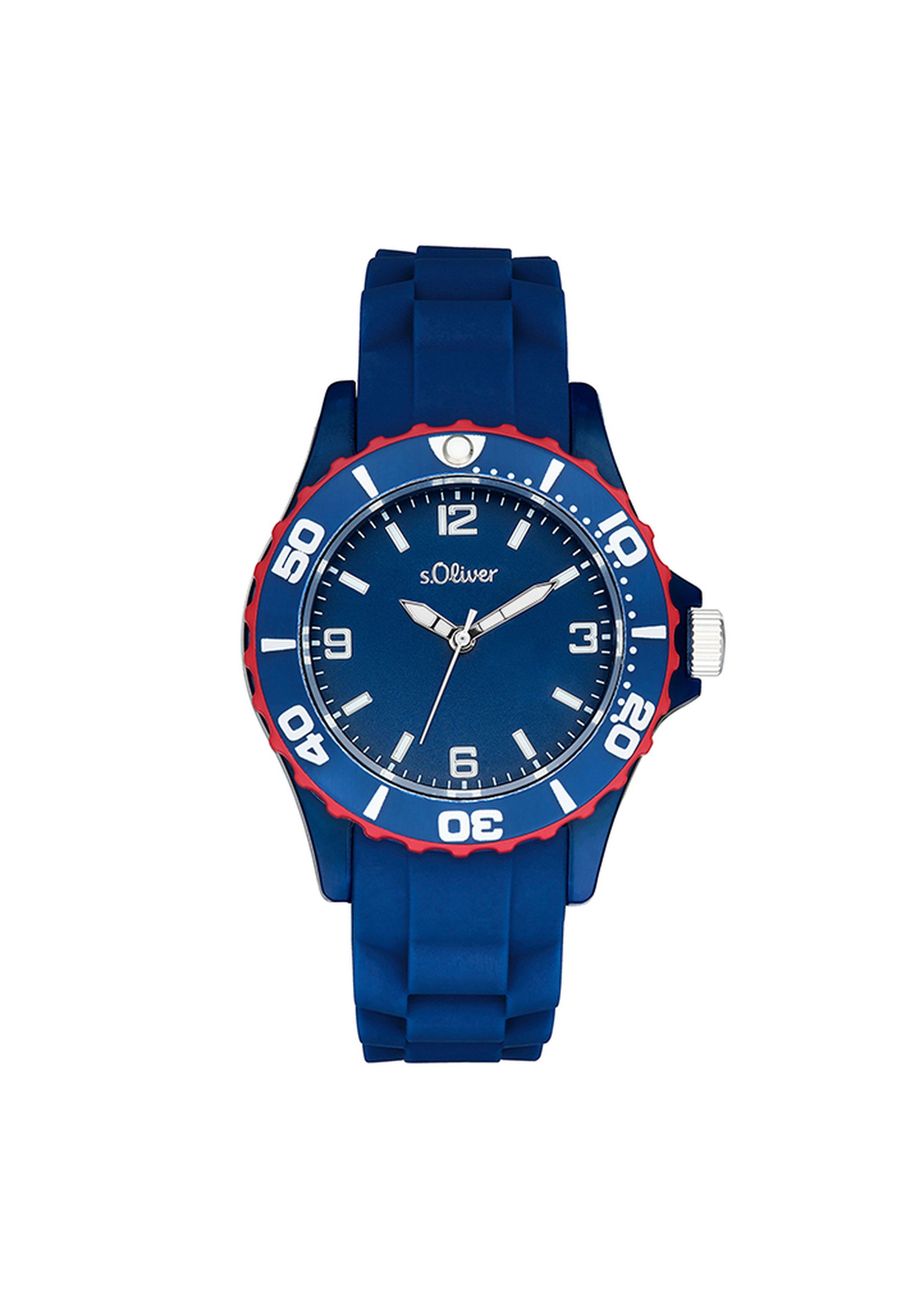 Uhren Kinderuhr S Oliver Armbanduhr Mit Silikonband Blau