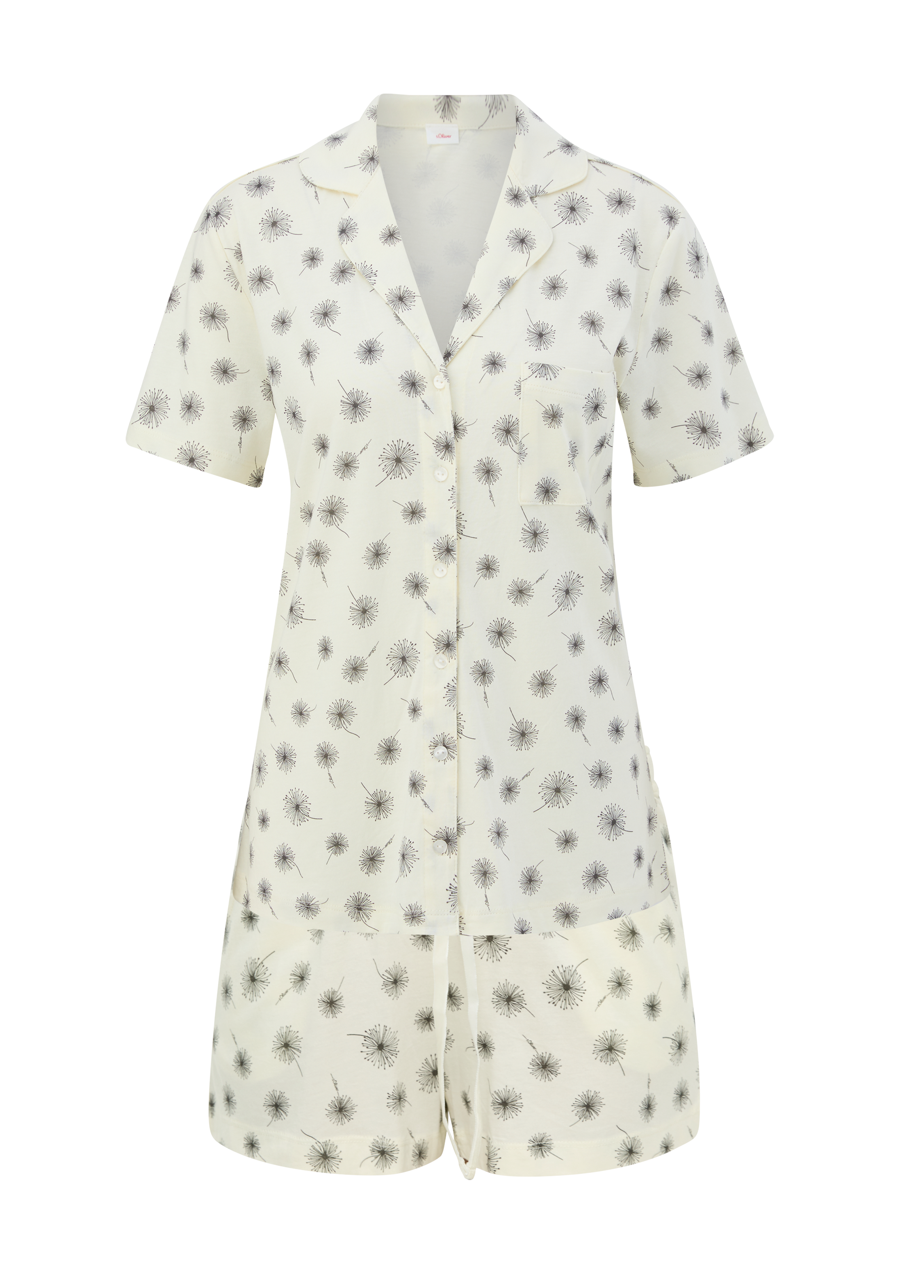 Kurzes Pyjama-Set aus Viskose-Baumwollmix