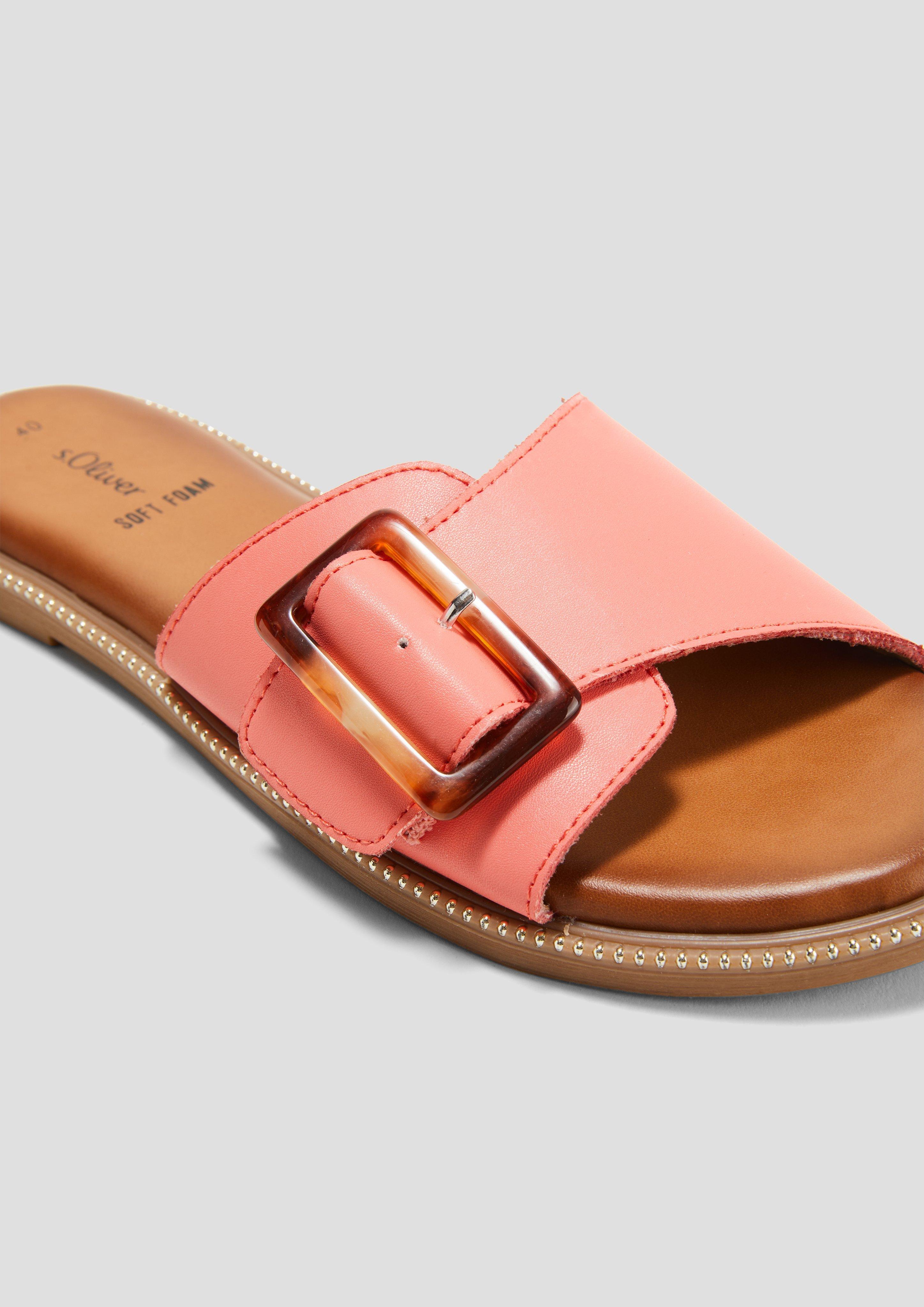 s.Oliver Pantoletten in Leder-Optik